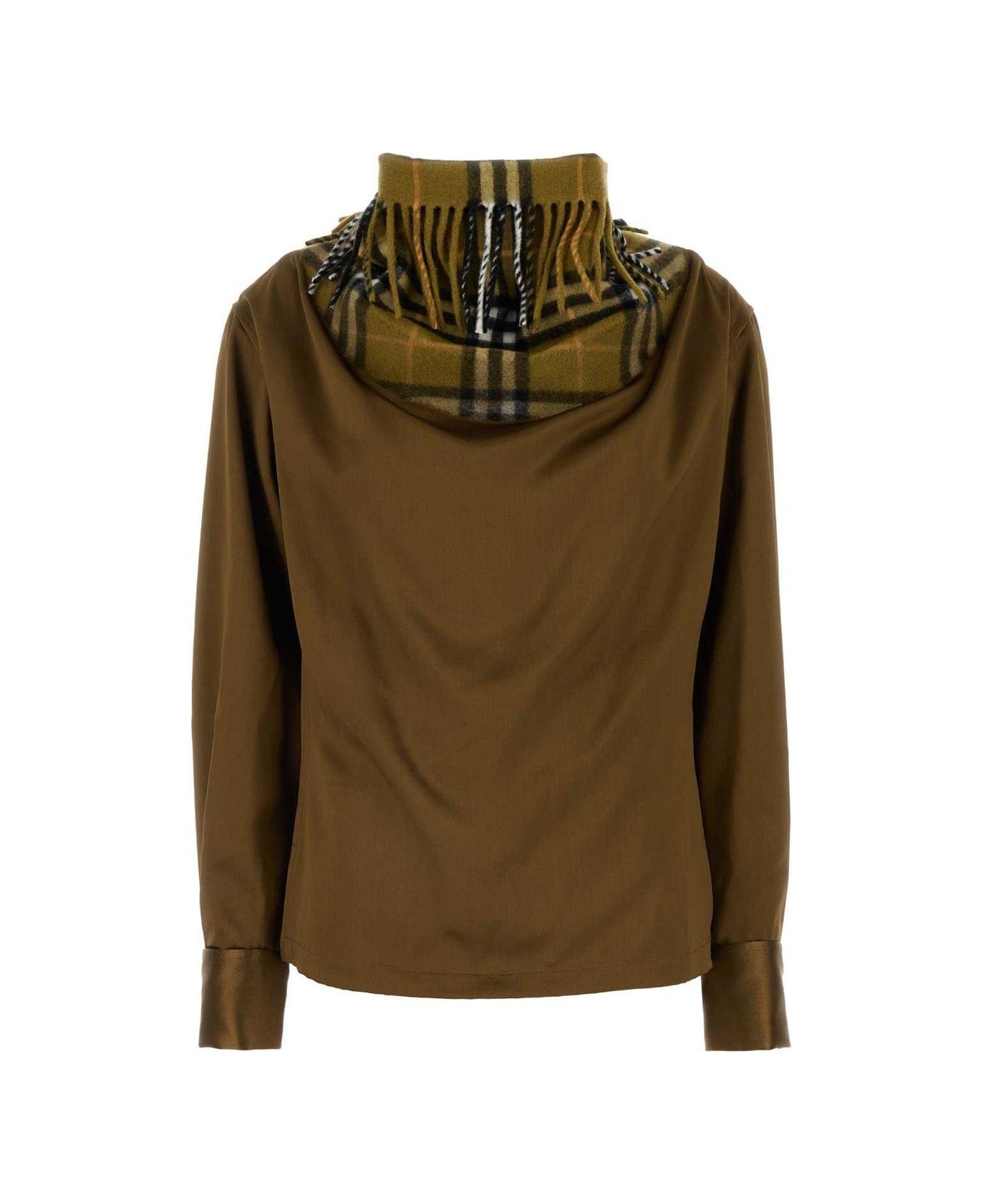 Burberry Biscuit Satin Blouse - Brown