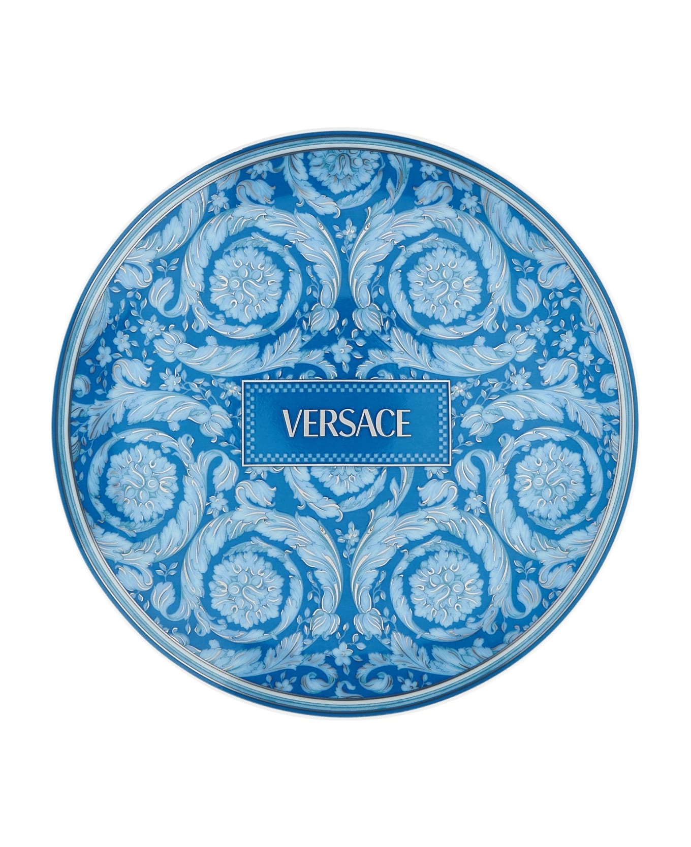 Versace 'barocco Teal' Saucer - Light Blue