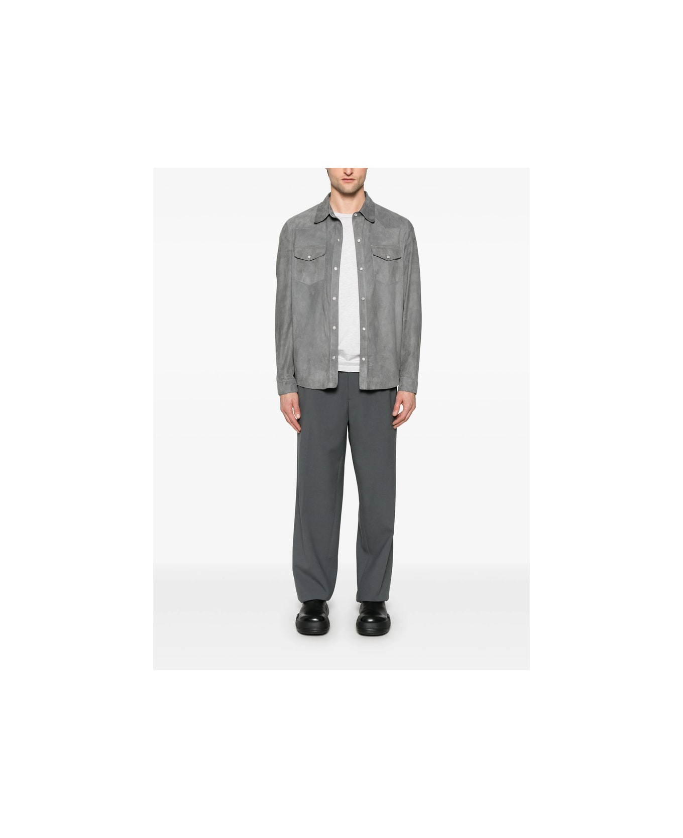 Salvatore Santoro Leather Outerwear - GREY