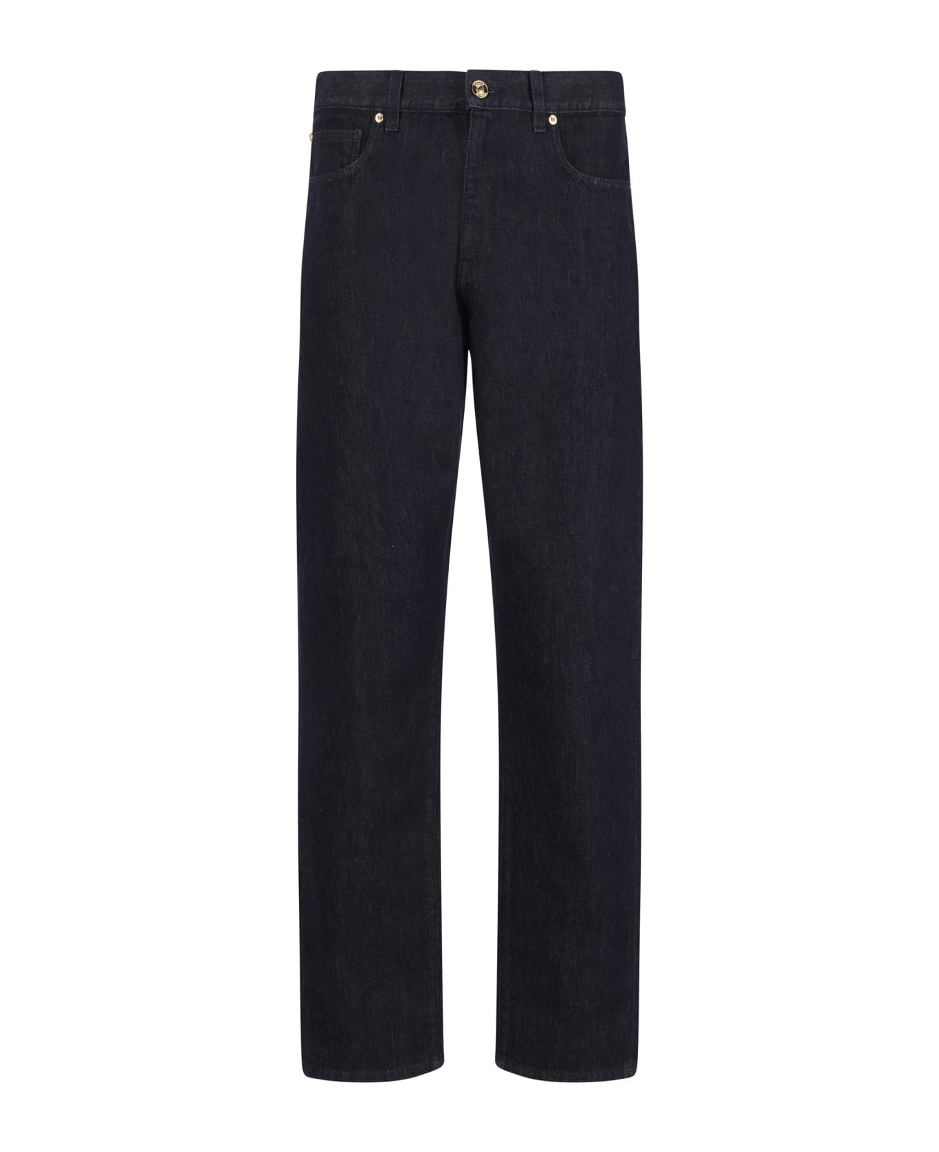 Versace 5-pocket Straight-leg Jeans - Dark Blue