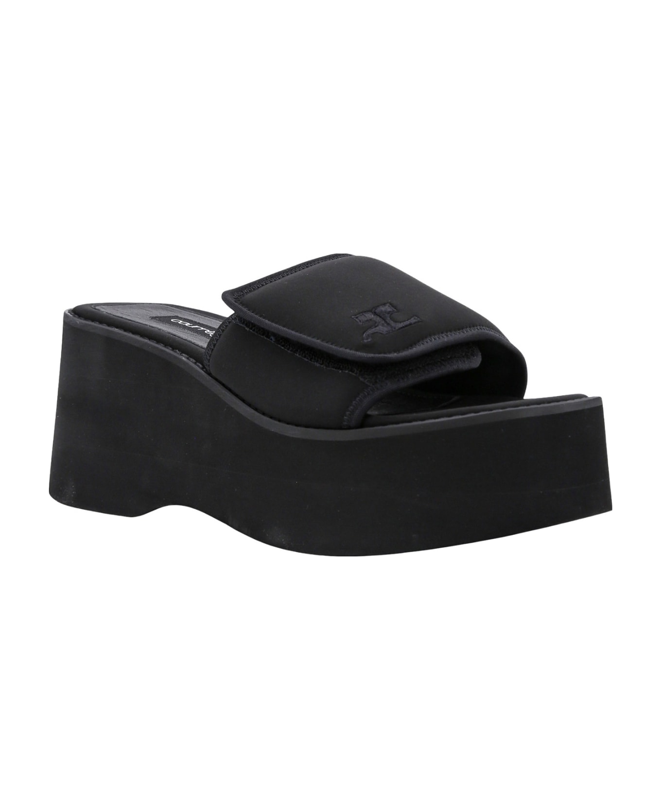 Courrèges Scuba Wave Sandals - Black