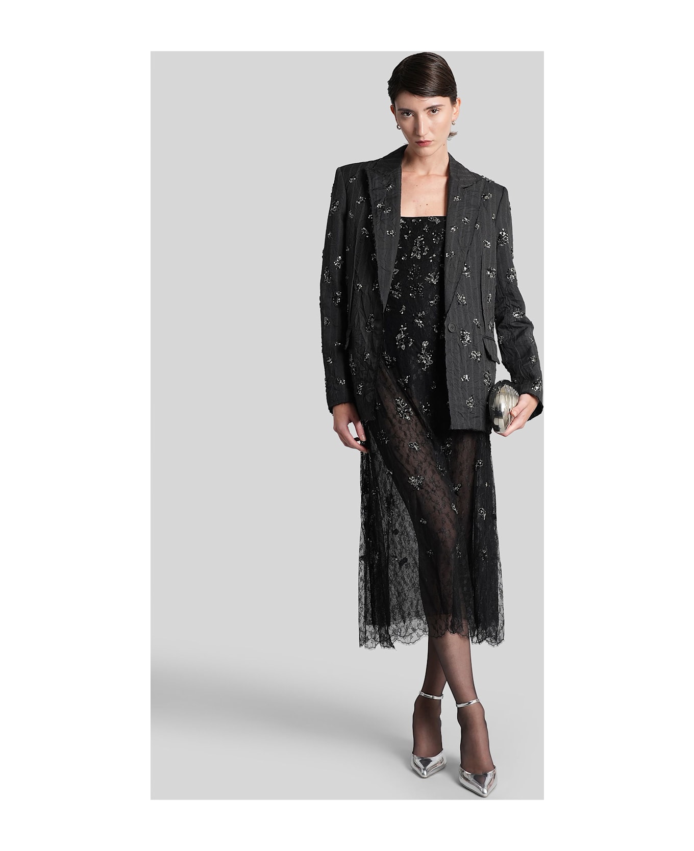 Simkhai Carmela Long Dress In Black Polyester - Black