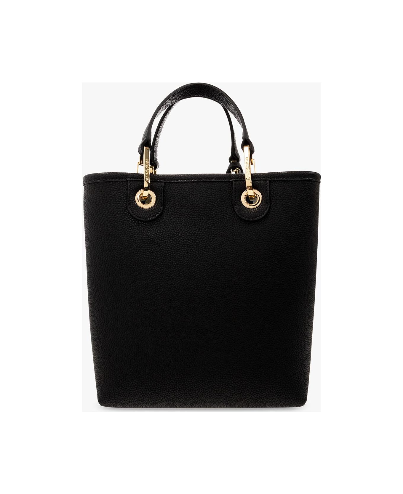 Emporio Armani Shopper Bag With Logo - BLACK