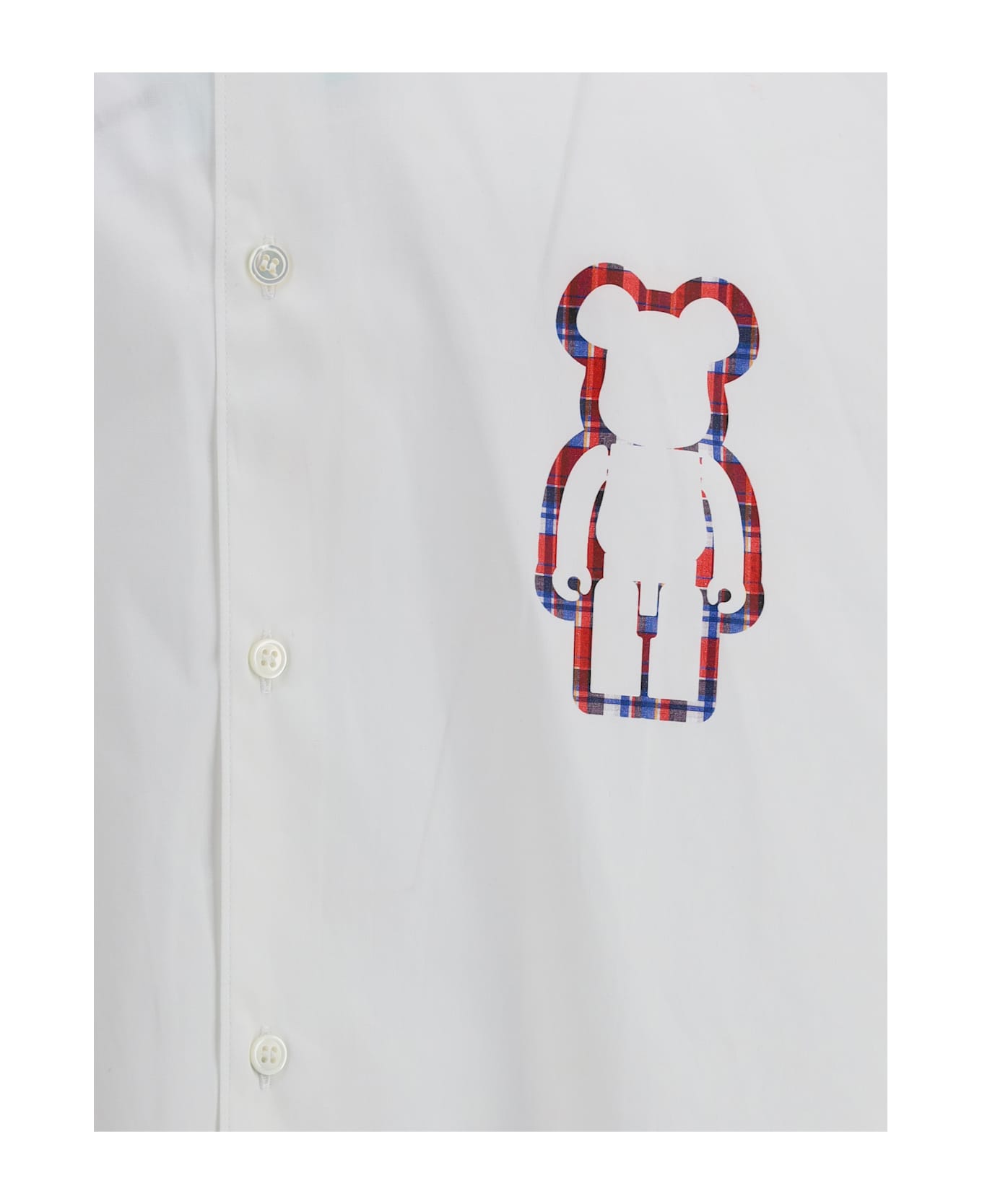 Comme des Garçons Shirt Shirt With Bear - White/check