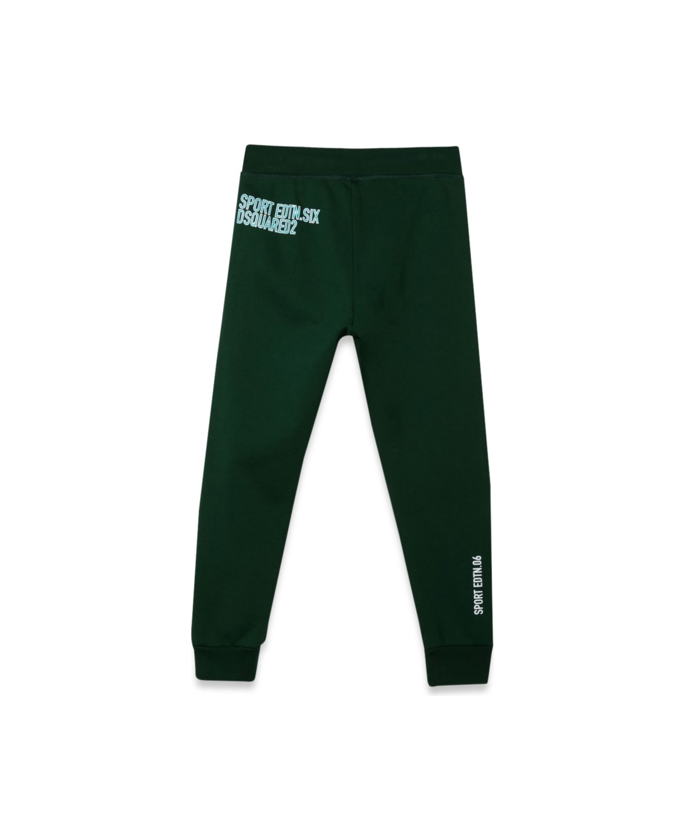 Dsquared2 Plush Pants Leaf Logo On Front Leg - GREEN ボトムス
