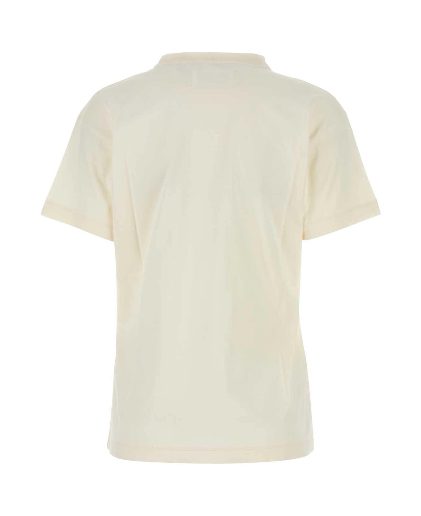 Maison Margiela Ivory Cotton T-shirt - OFFWHITE