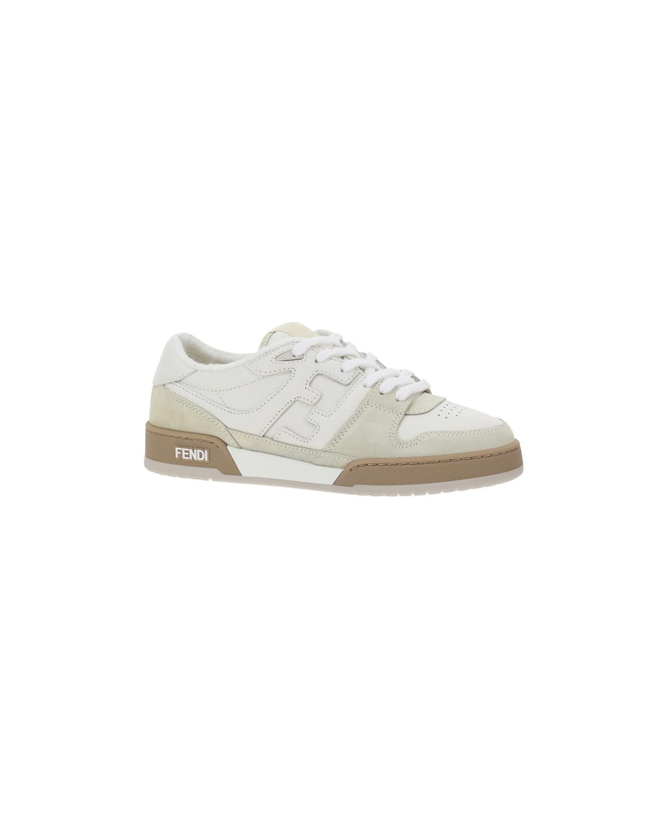 Fendi Match Lace-up Sneakers - White