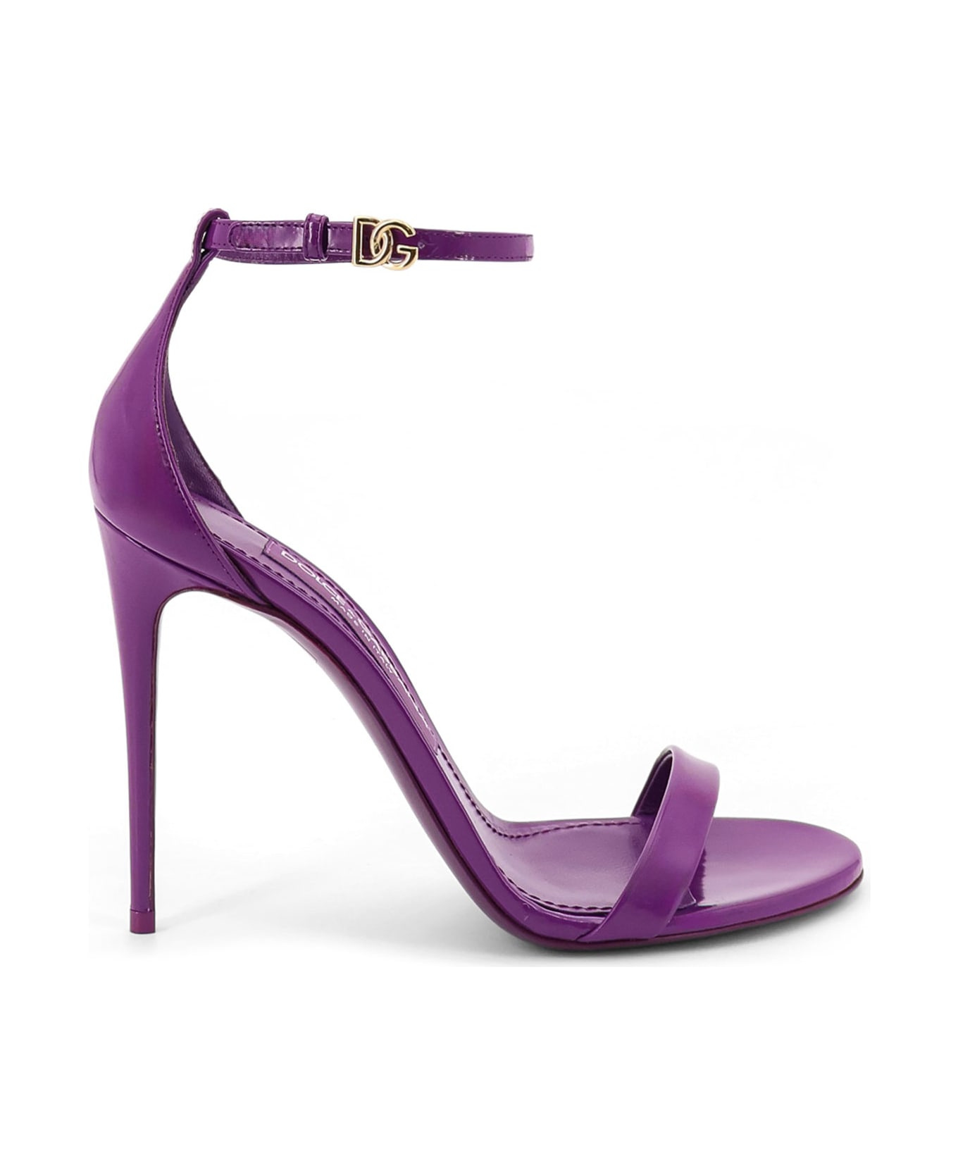 Dolce 
Gabbana Keira Patent Leather Sandals - VIOLA BRILLANTE 1