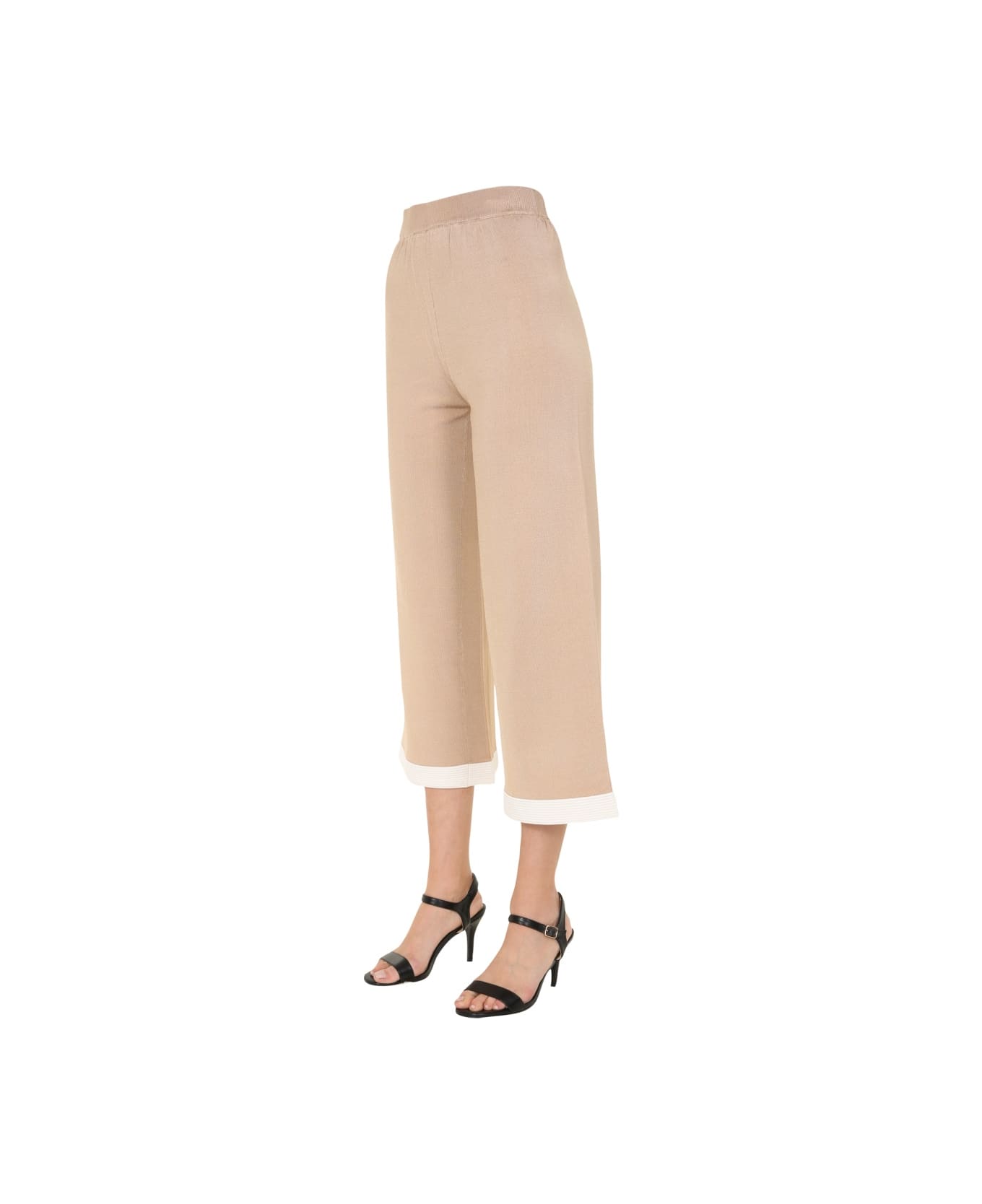 Boutique Moschino Cropped Trousers - BEIGE