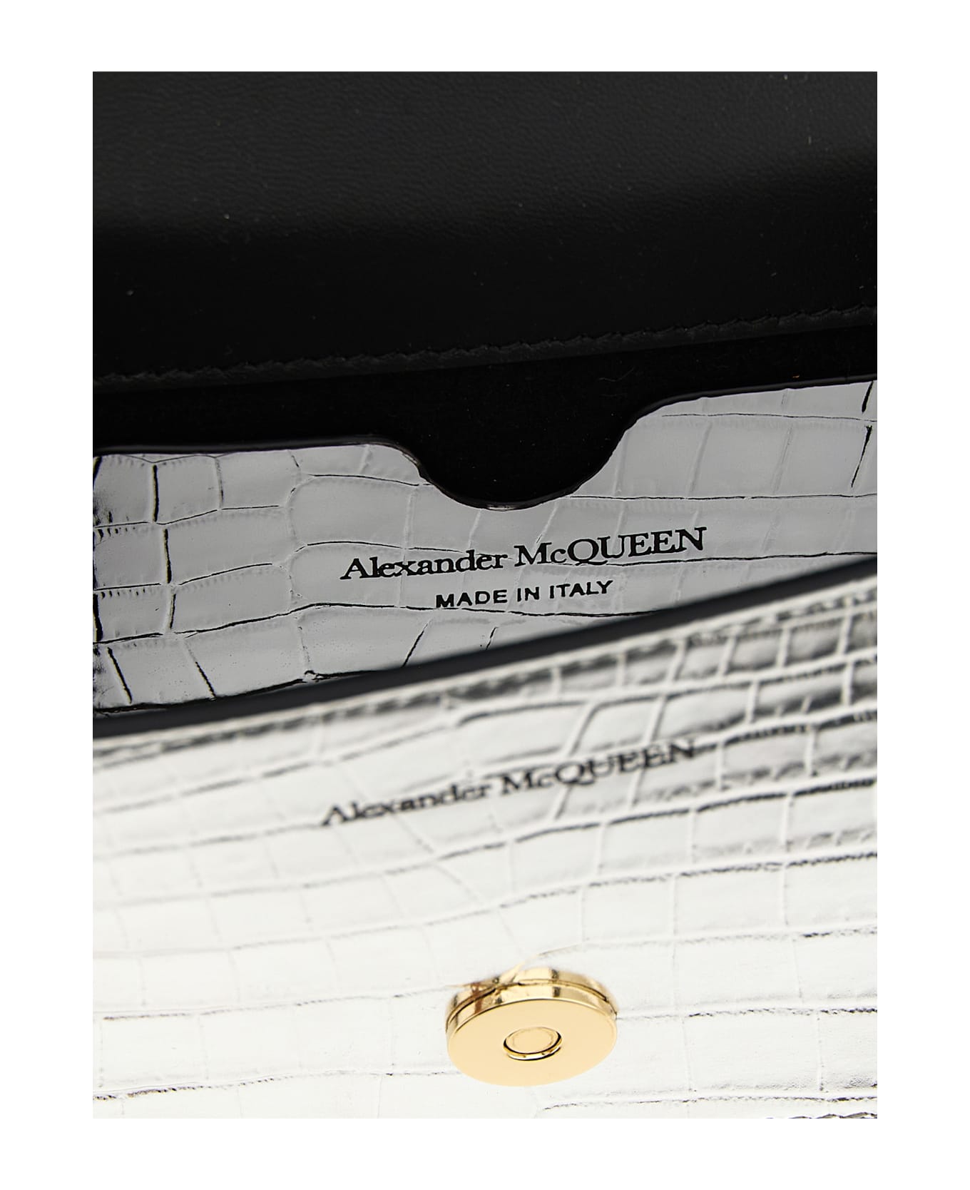 Alexander McQueen 
jewelled Satchel
 Mini Crossbody Bag - Silver