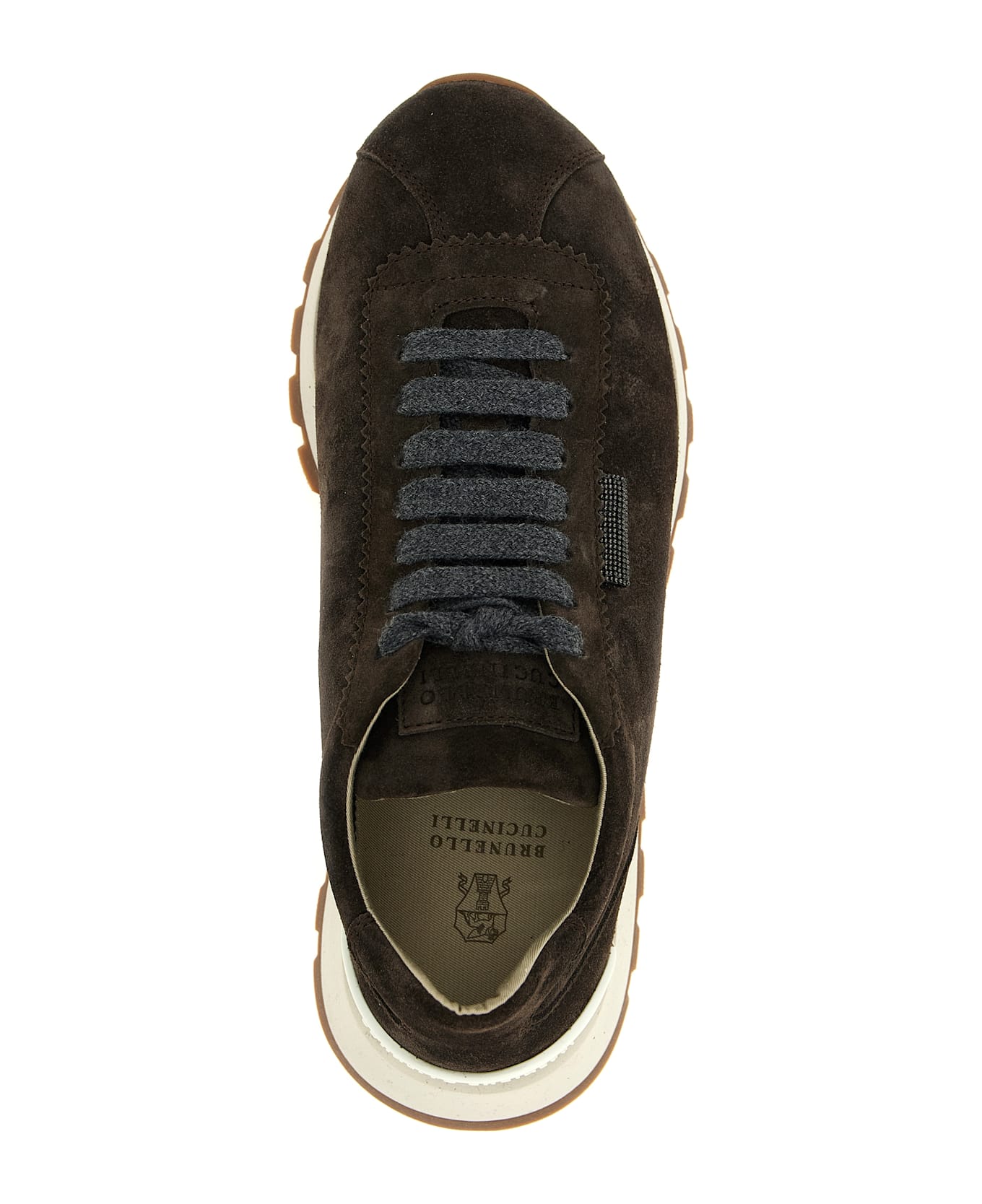 Brunello Cucinelli Shiny Tab Sneakers - Brown