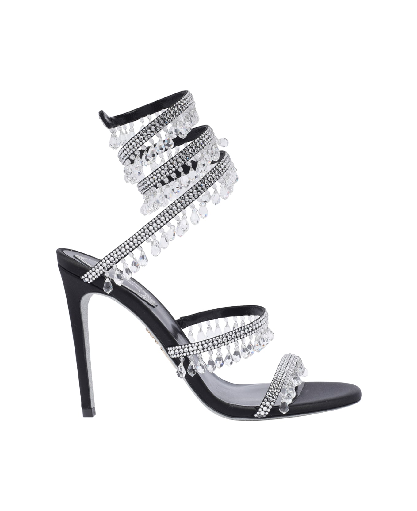 René Caovilla Chandelier Gioiello Pump Sandals - Black