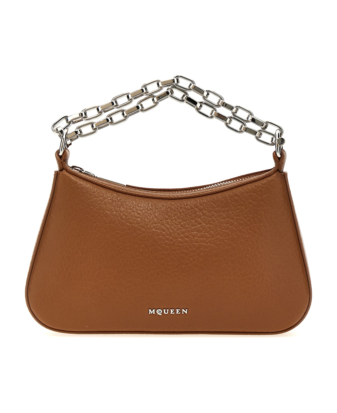 Alexander McQueen 
mcqueen T-bar Mini
 Handbag - PECAN/SILVER