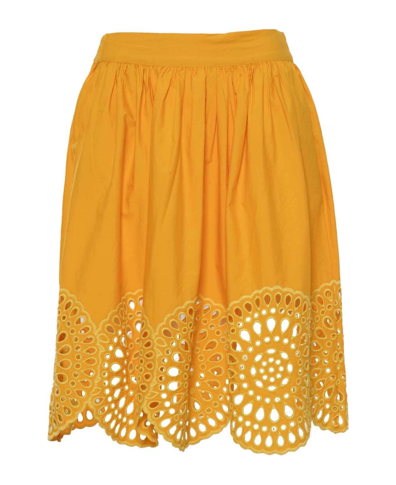 Stella McCartney Kids Yellow Skirt With Lace - YELLOW
