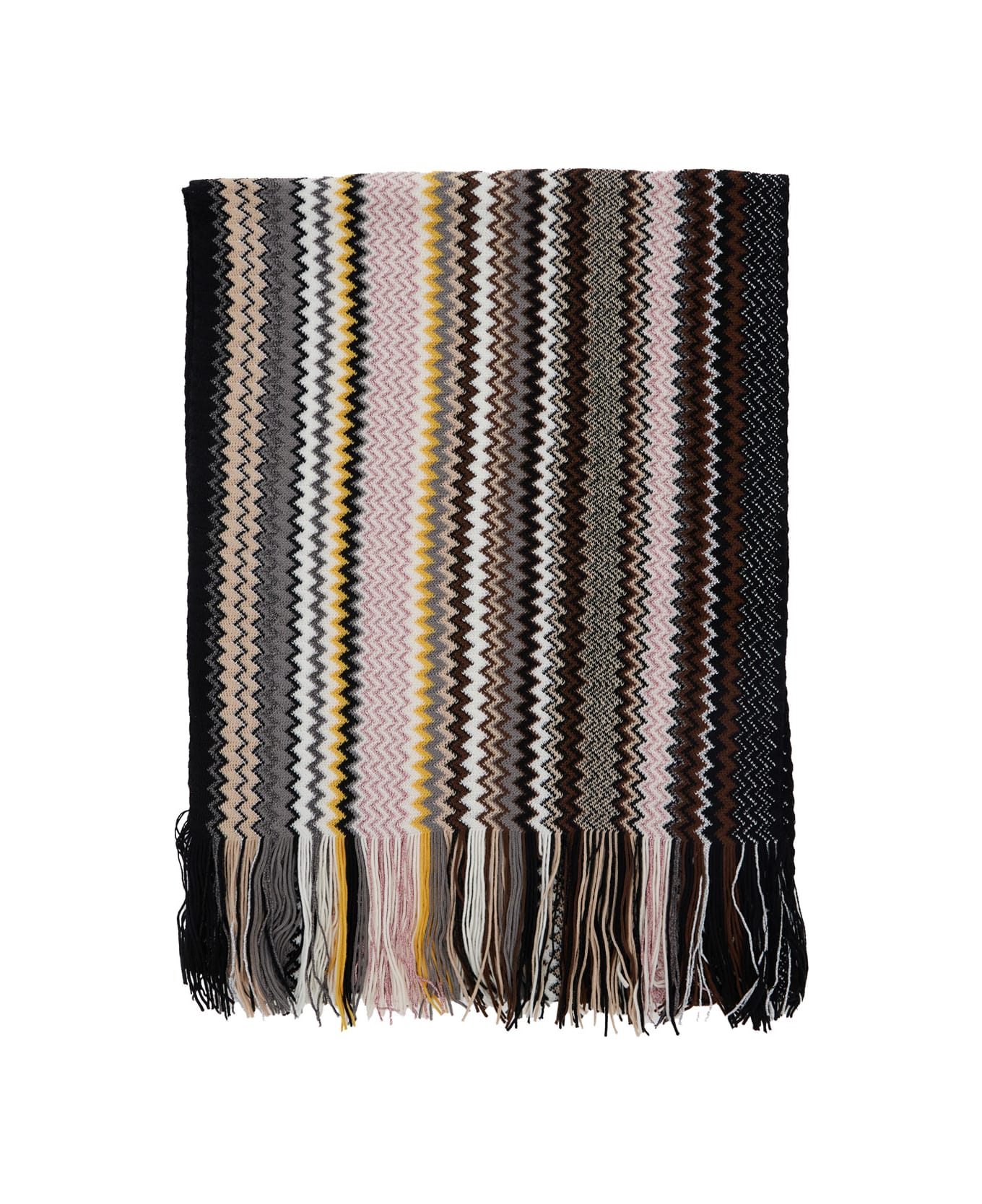 Missoni Multicolor Rectangular Scarf With Chevron Motif In Viscose Blend Woman - Multicolor