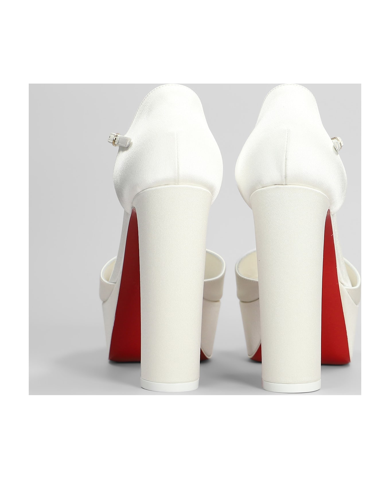 Christian Louboutin Sandaloo 130 Sandals In White Silk - white