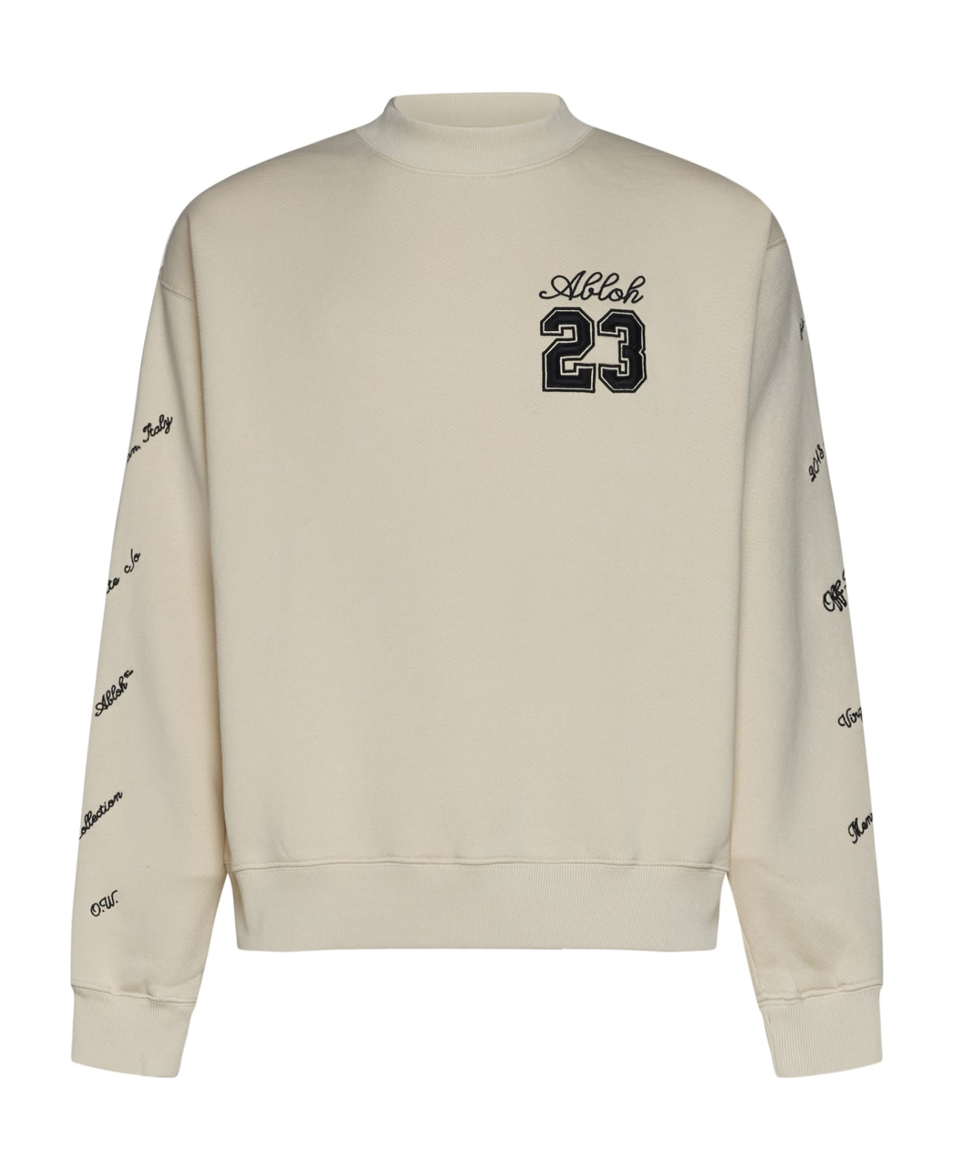 Off-White Skate Cotton Sweatshirt - Angora Black フリース