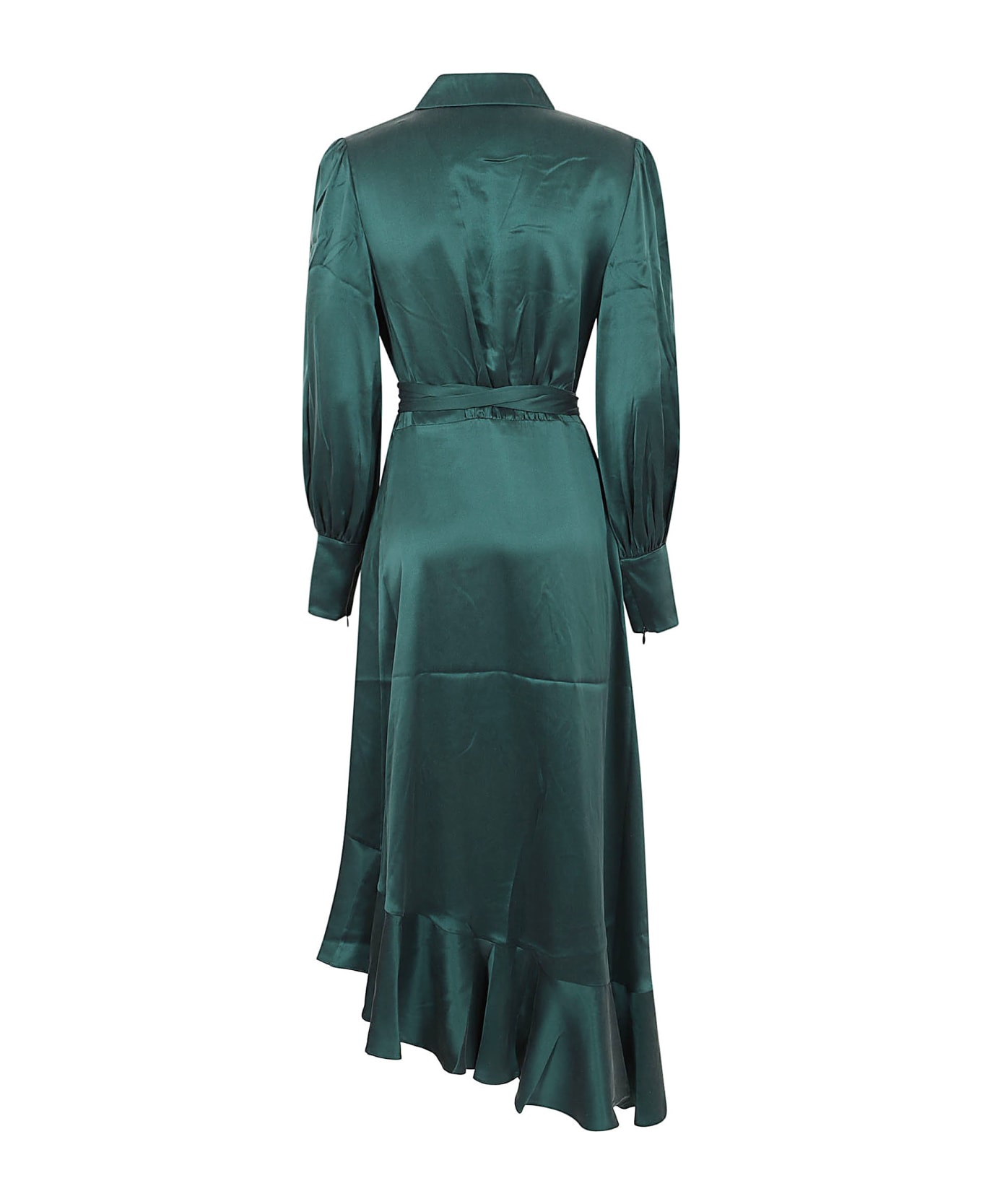 Zimmermann Silk Wrap Midi Dress - Jde Jade