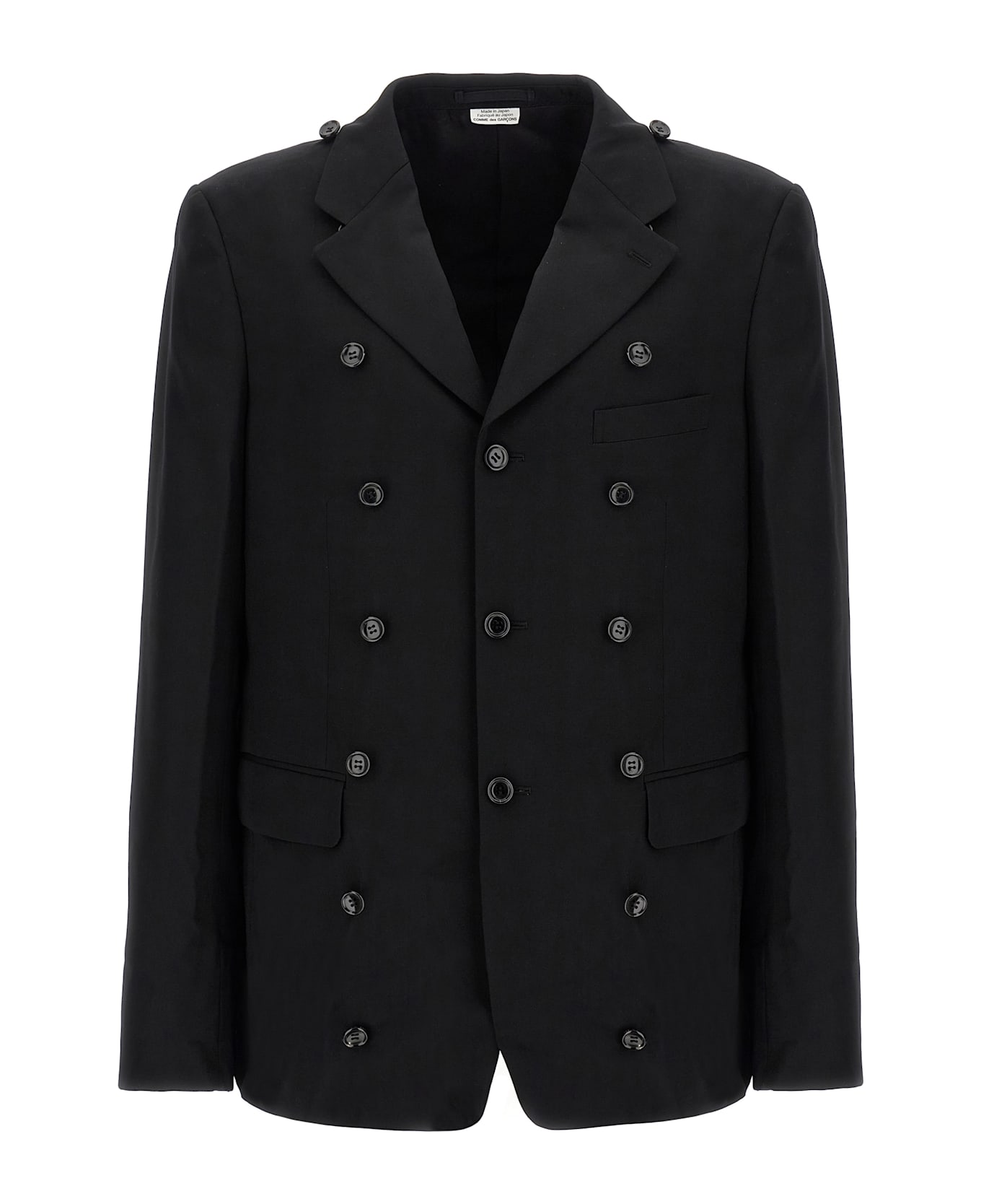 Comme Des Garçons Homme Plus Double Layer Blazer Coat - Black  