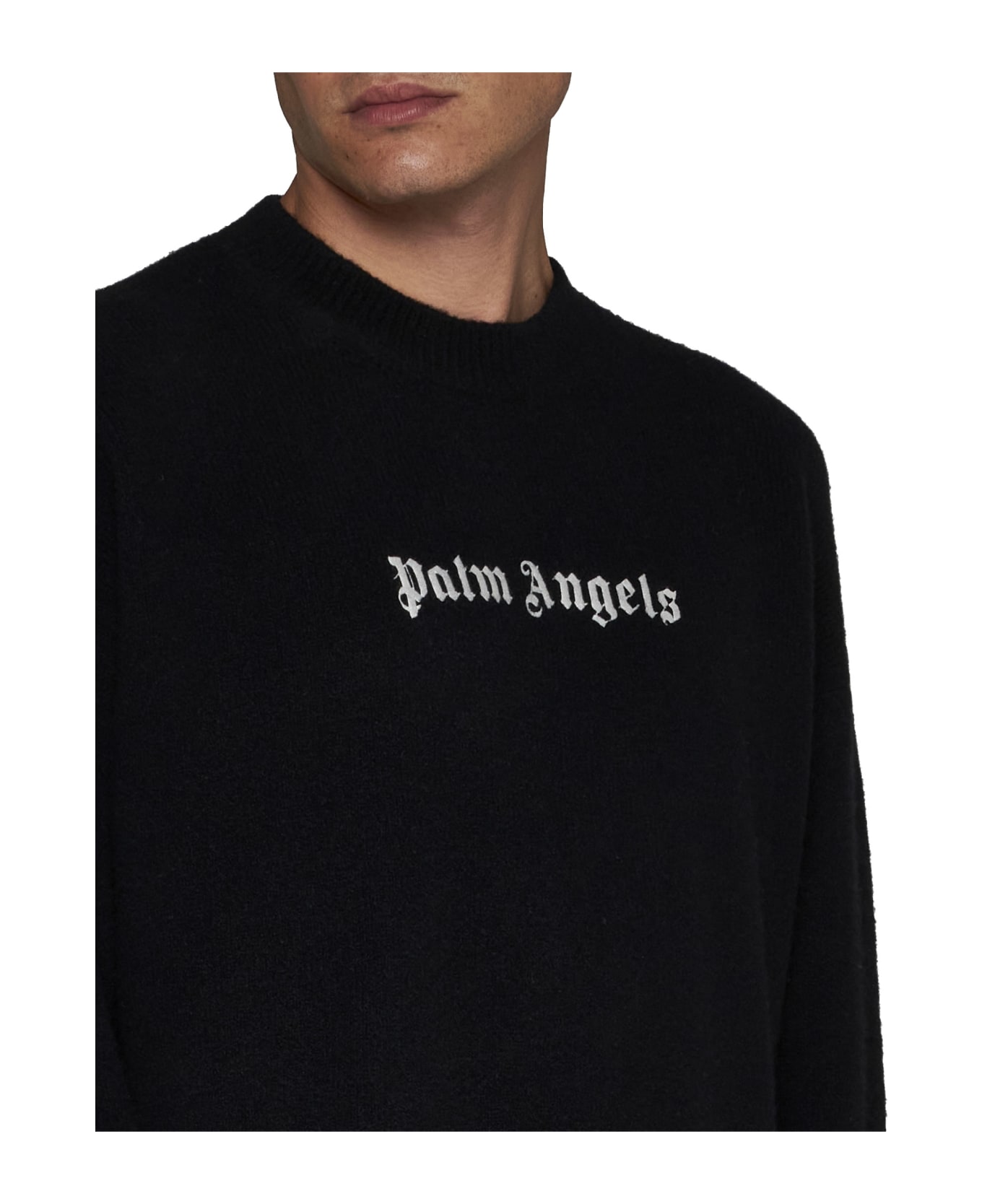 Palm Angels Classic Logo Sweater - Black フリース