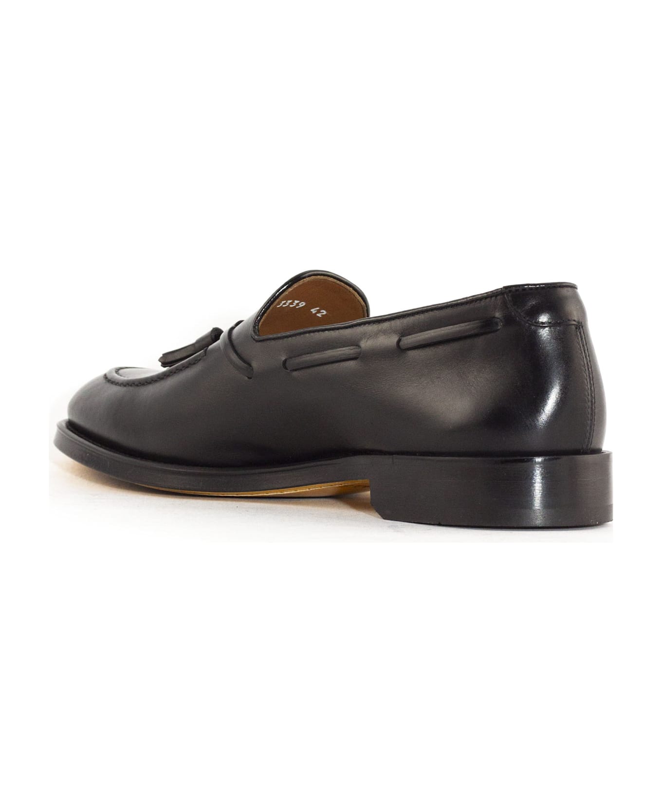 Doucal's Black Calfskin Leather Loafers - Nero