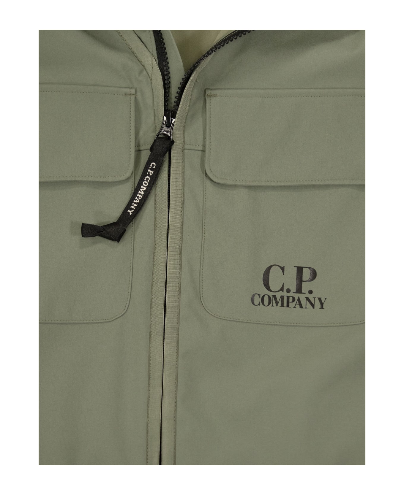 C.P. Company Goggle Hooded Vest - Green