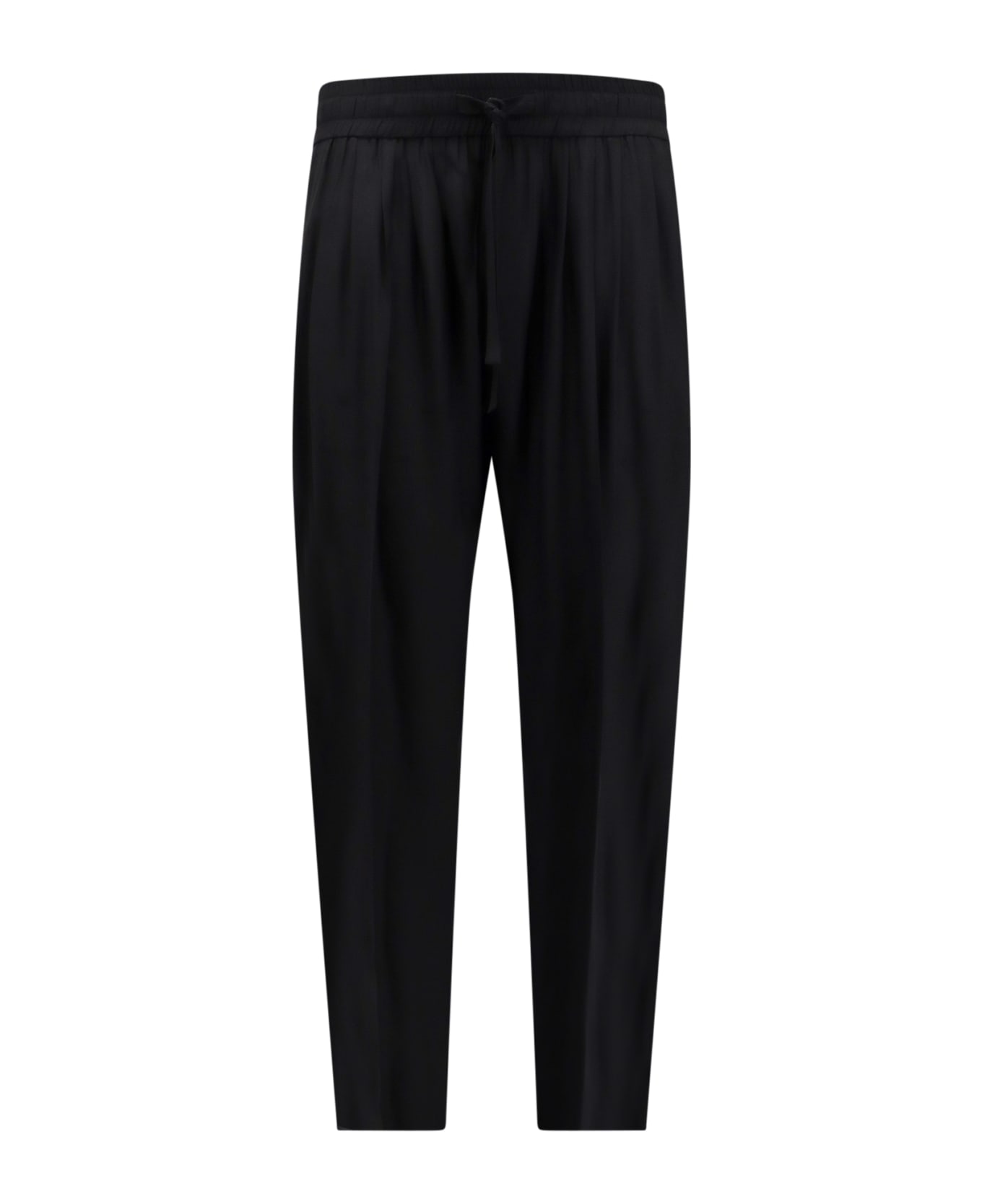 Dolce & Gabbana Drawstring Elastic Waist Trousers - Black