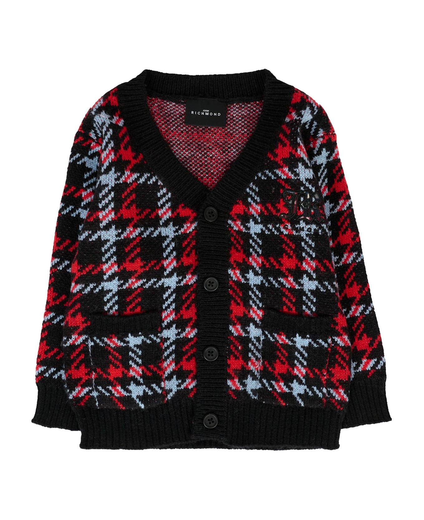 Richmond Black Cardigan For Baby Boy With Logo - Black