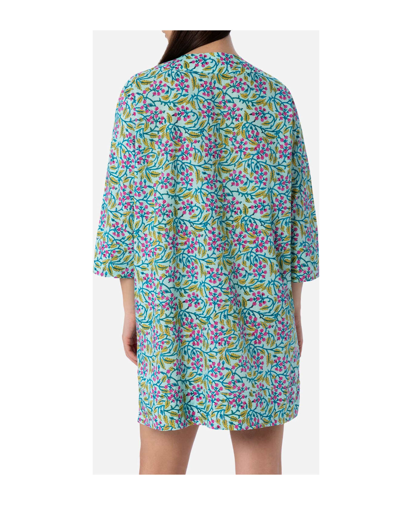 MC2 Saint Barth Woman Cotton Tunic Dress Macha - GREEN