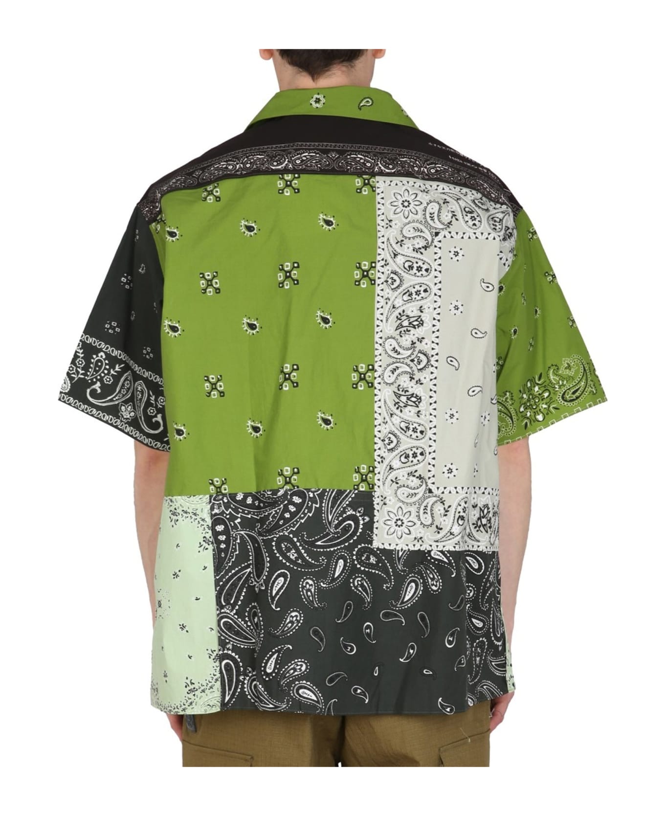 Kenzo Patchwork Cotton Shirt - Green シャツ
