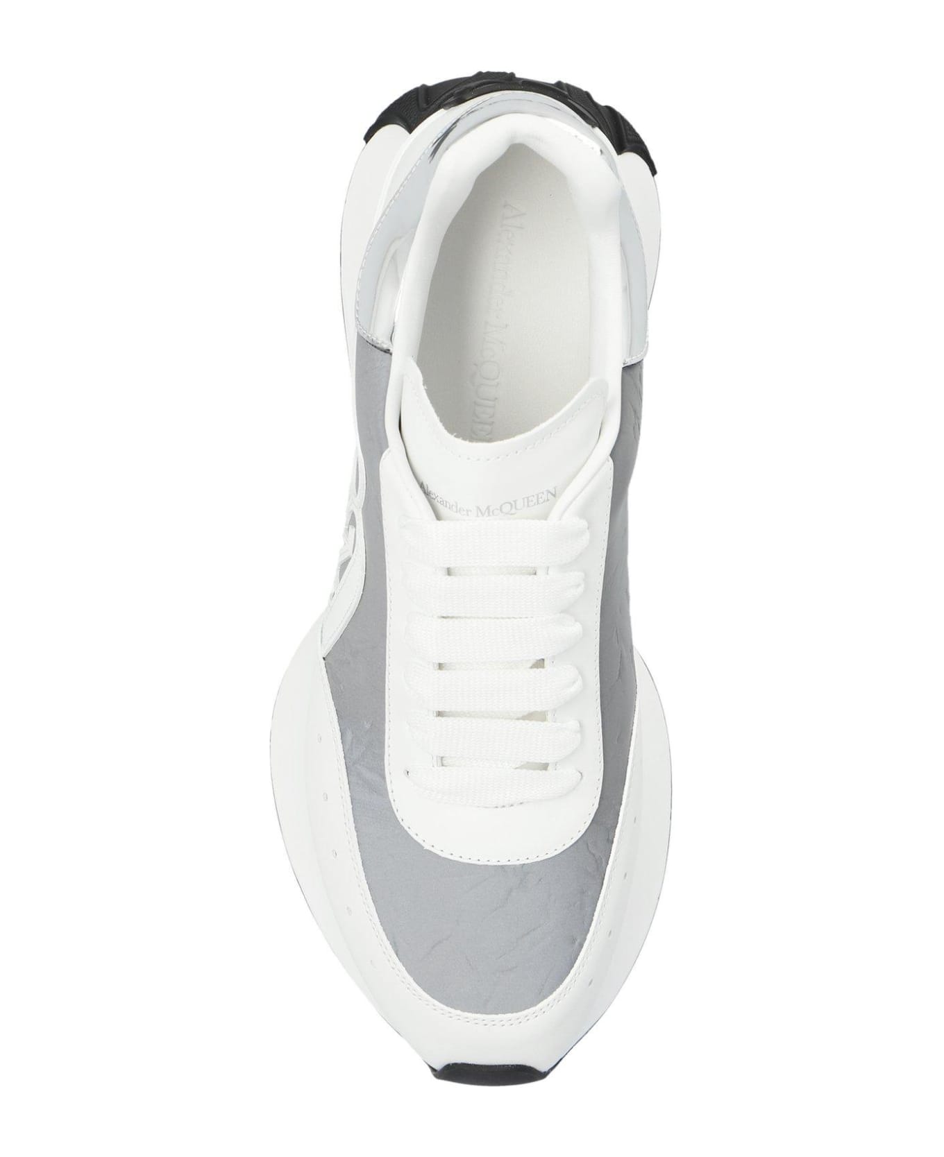 Alexander McQueen Panelled Lace-up Sneakers - WHITE スニーカー