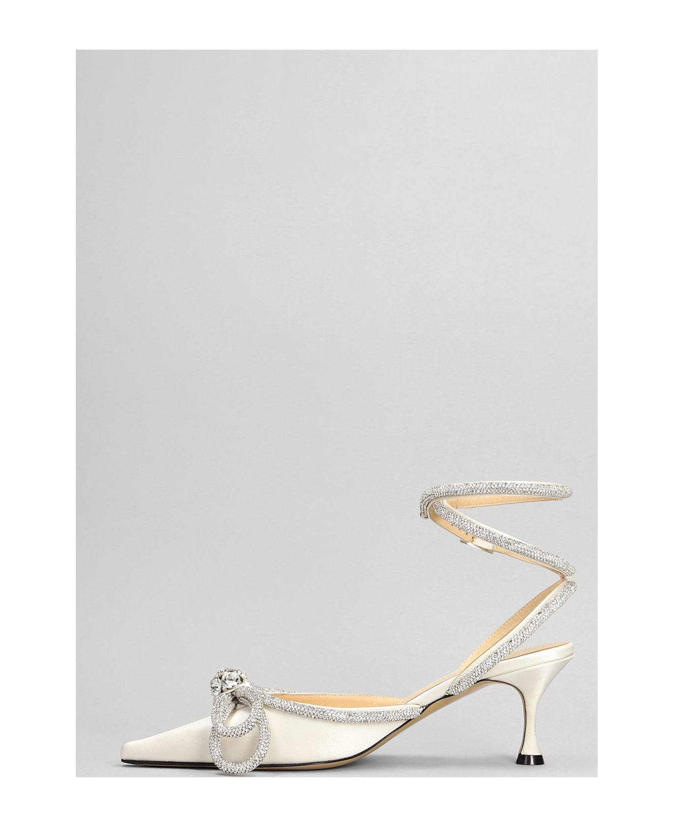 Mach & Mach Pumps In White Silk - white ハイヒール