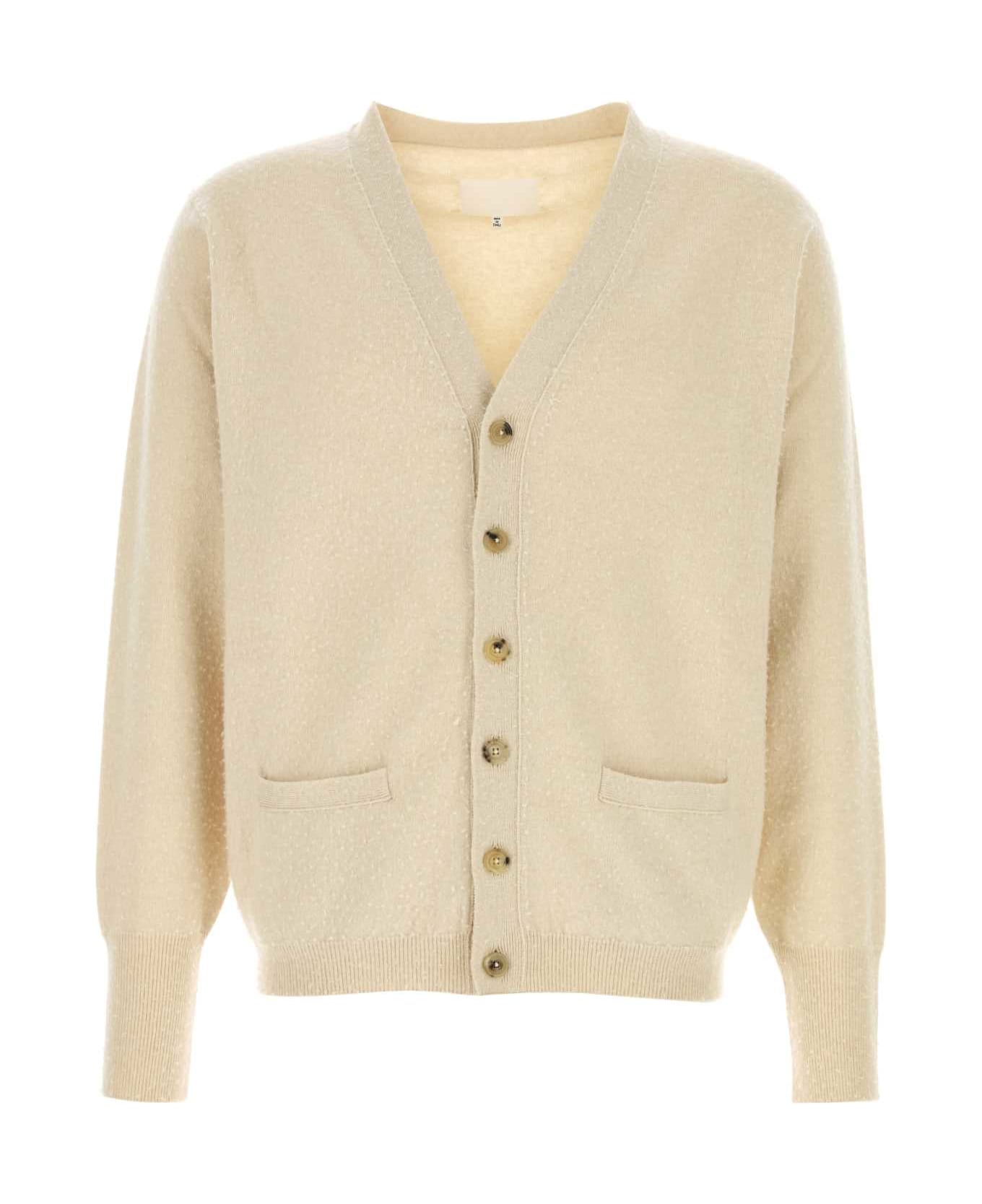 Maison Margiela Sand Cashmere Blend Cardigan - BEIGE