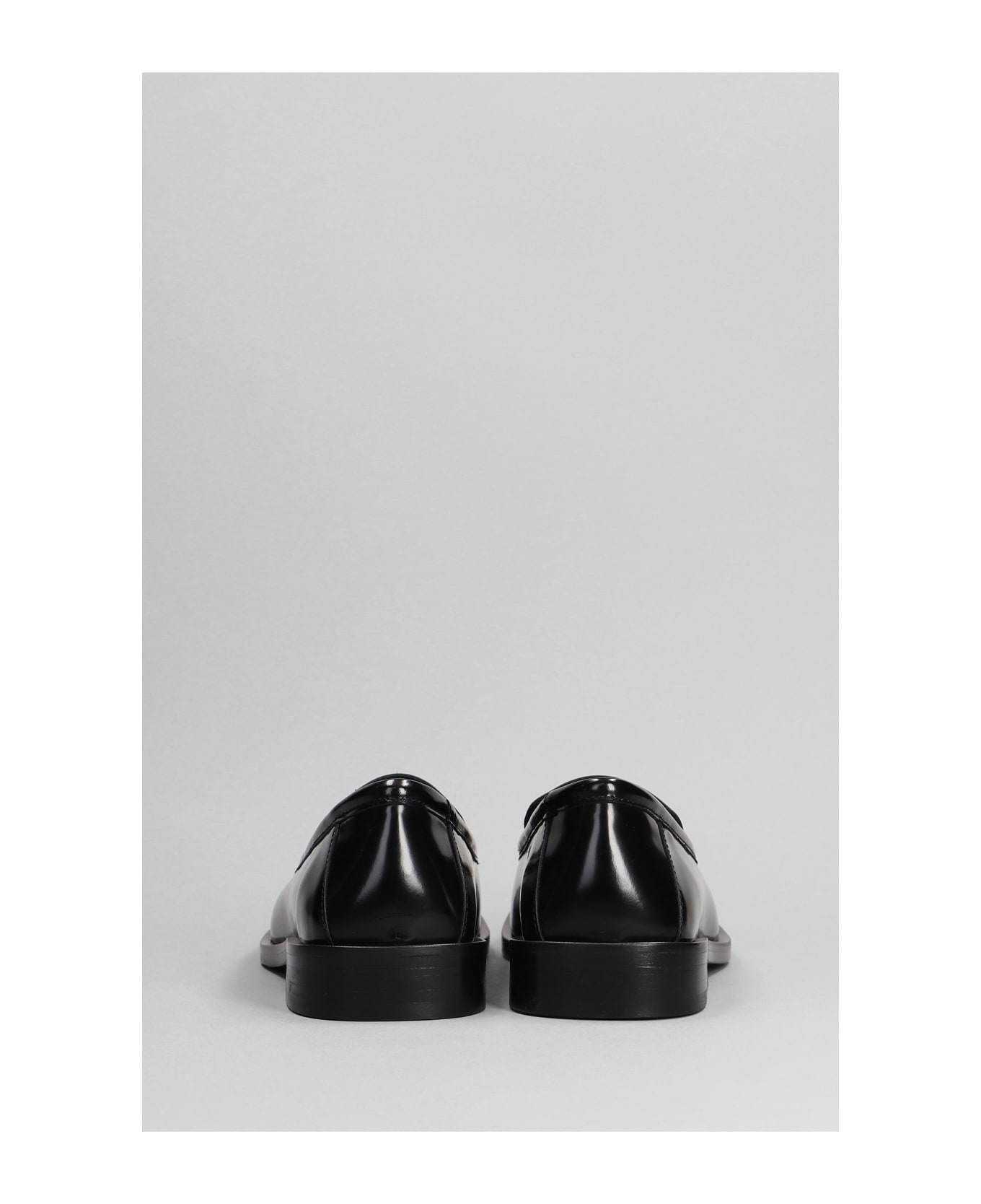 The Attico Evan Loafers In Black Leather - black