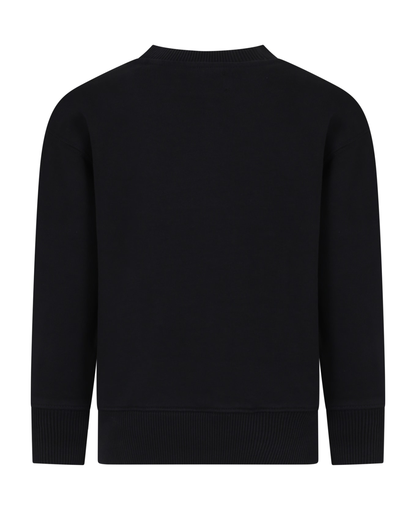 Off-White Black Sweatshirt For Girl With Logo - Black Fuch ニットウェア＆スウェットシャツ