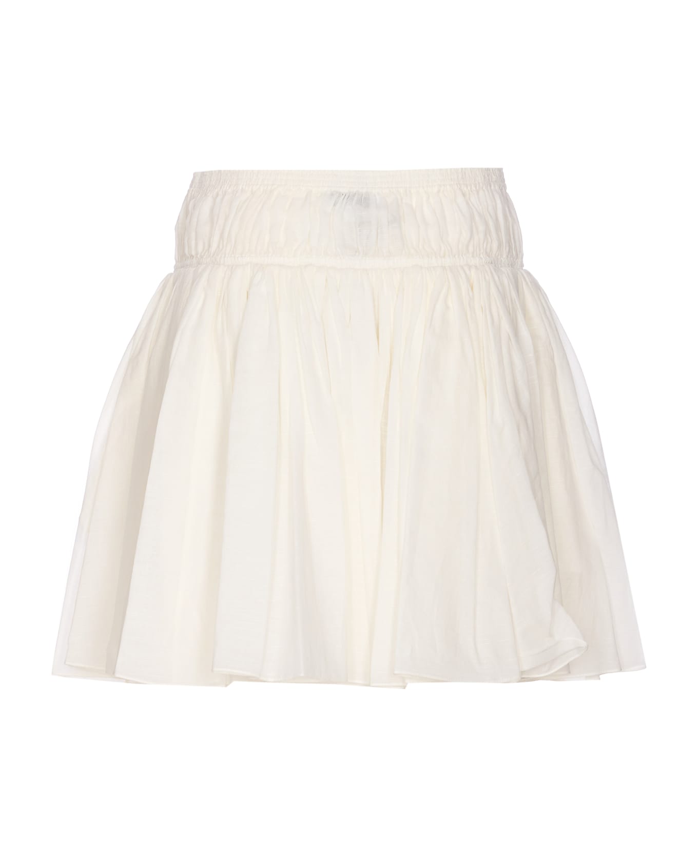 Alaia Linen And Cotton Skirt - White