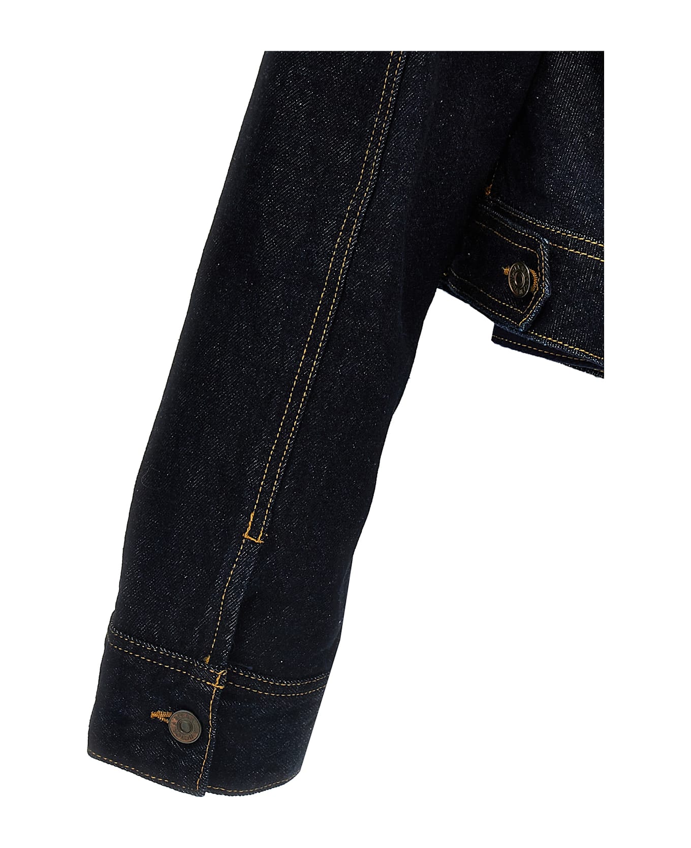 Victoria Beckham Denim Cropped Jacket - Blue