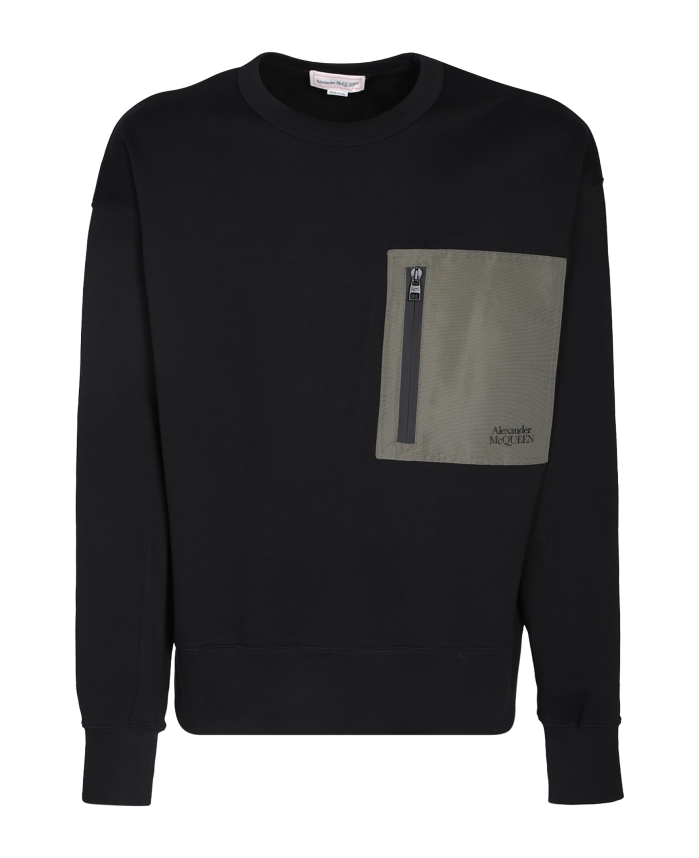 Alexander McQueen Contrasting Pocket Sweatshirt - Black