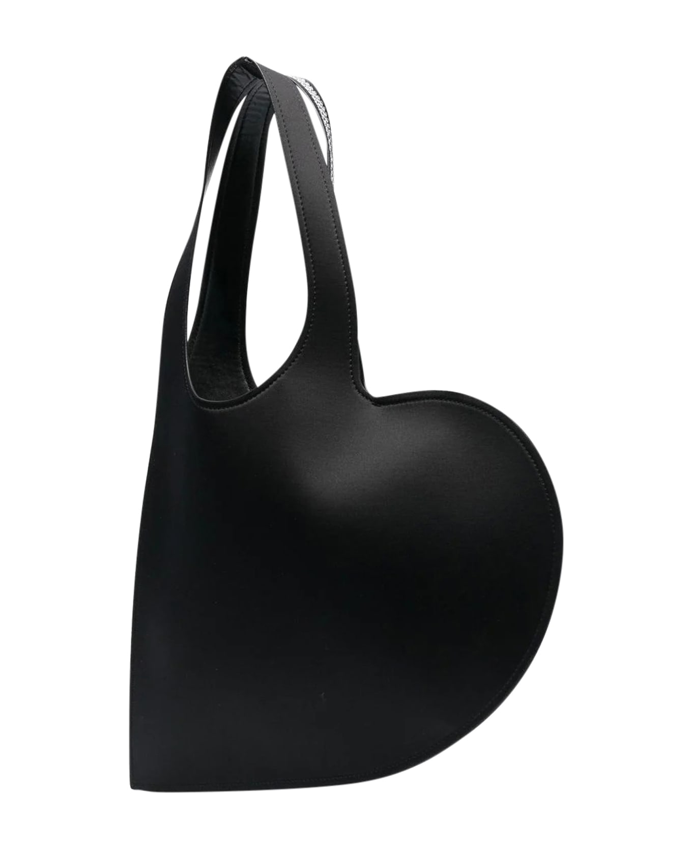 Coperni Crystal-embellished Mini Heart Tote Bag - Blk Black