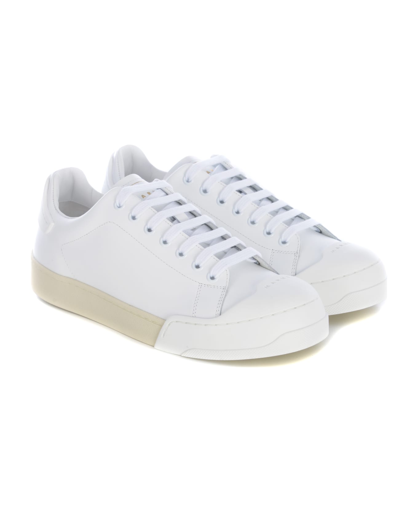 Marni White Leather Sneakers - LILYWHITELILYWHITE スニーカー