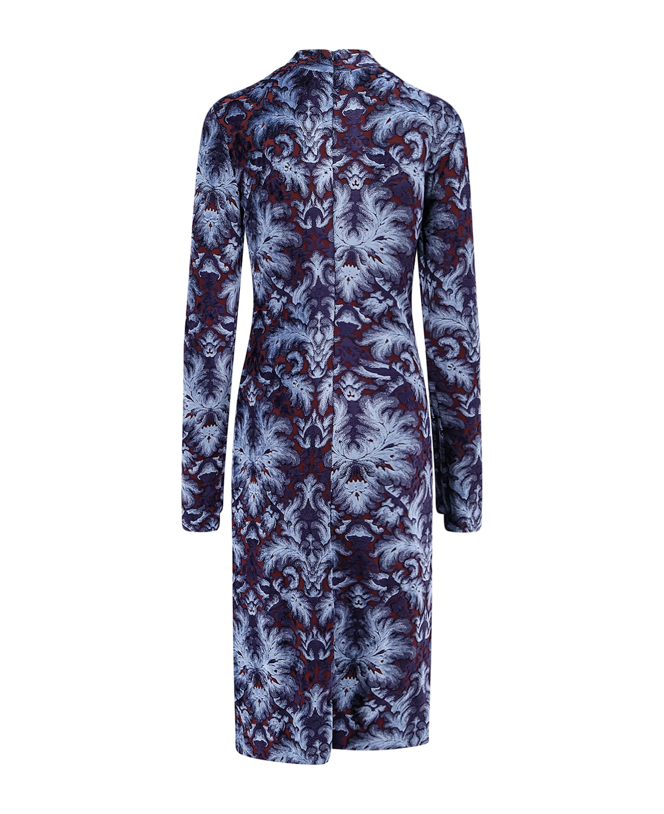 Etro Jacquard Velvet Short Dress - Clear Blue