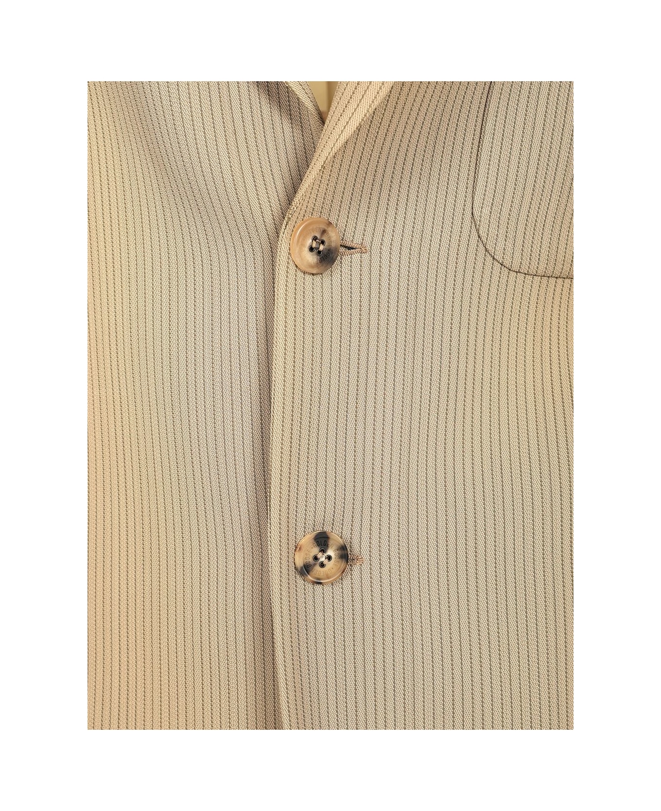 Golden Goose Striped Jacket - Beige