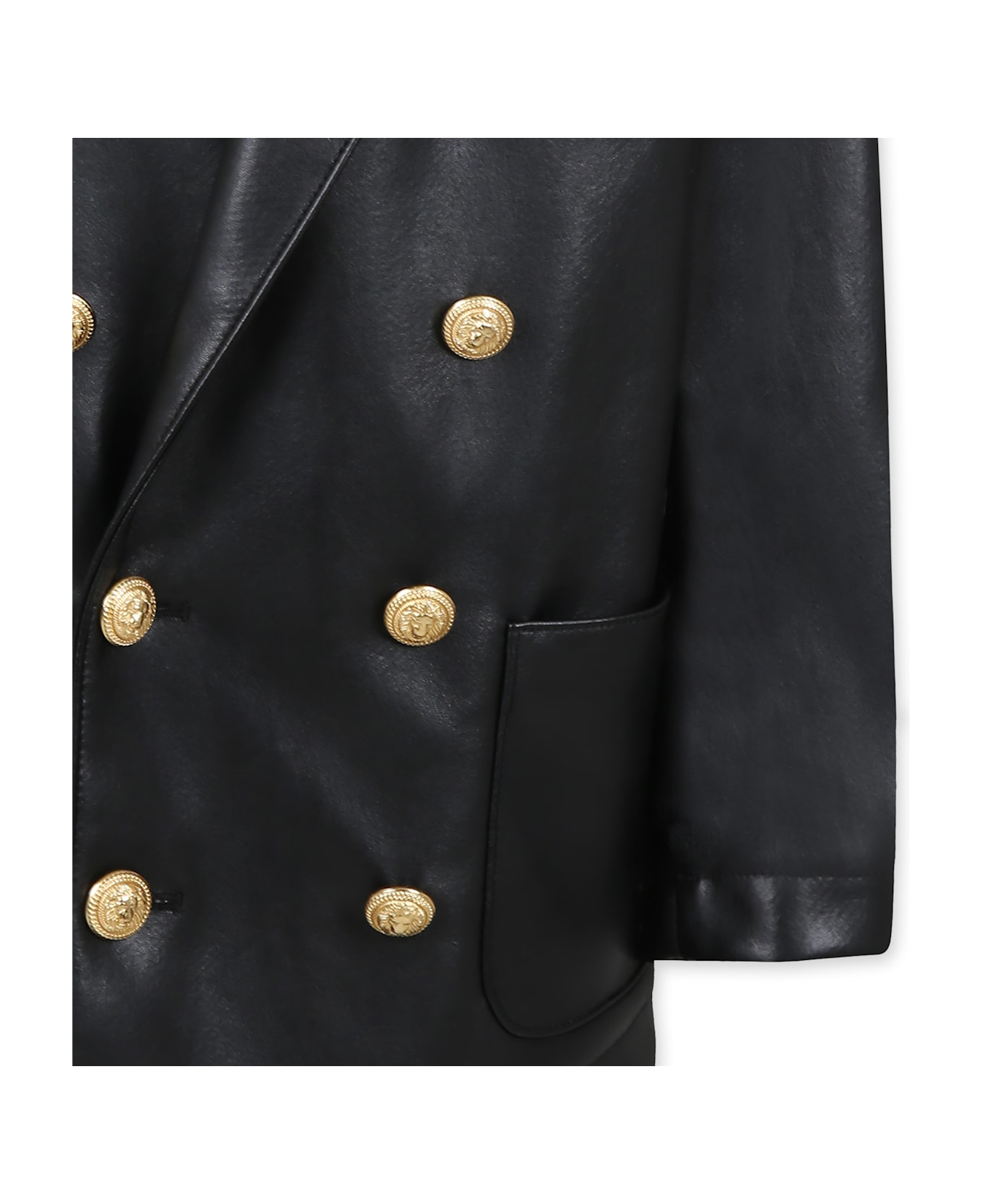 Balmain Black Jacket For Girl - Black