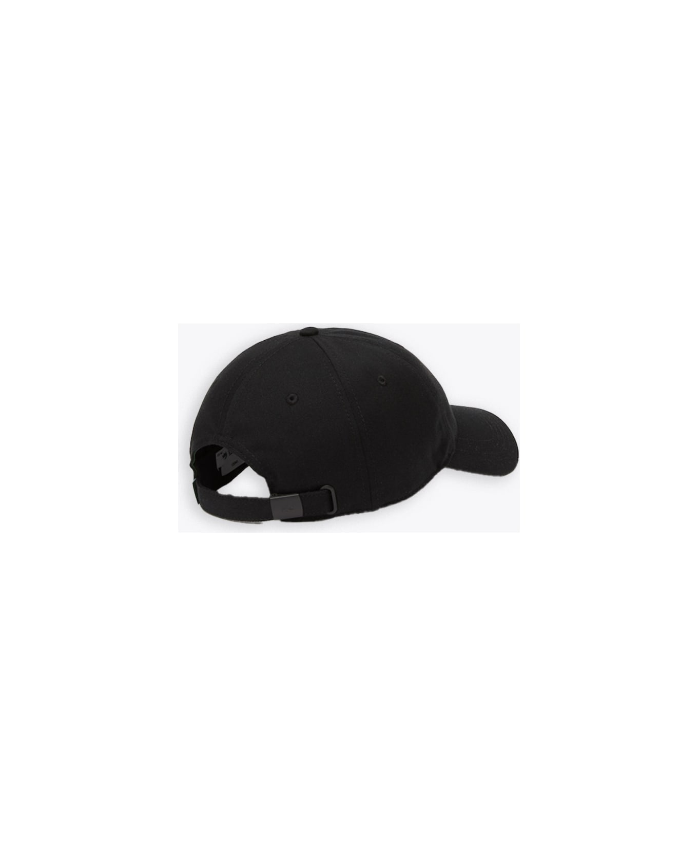 Lacoste Cappellino Black cotton cap with macro logo patch - Nero
