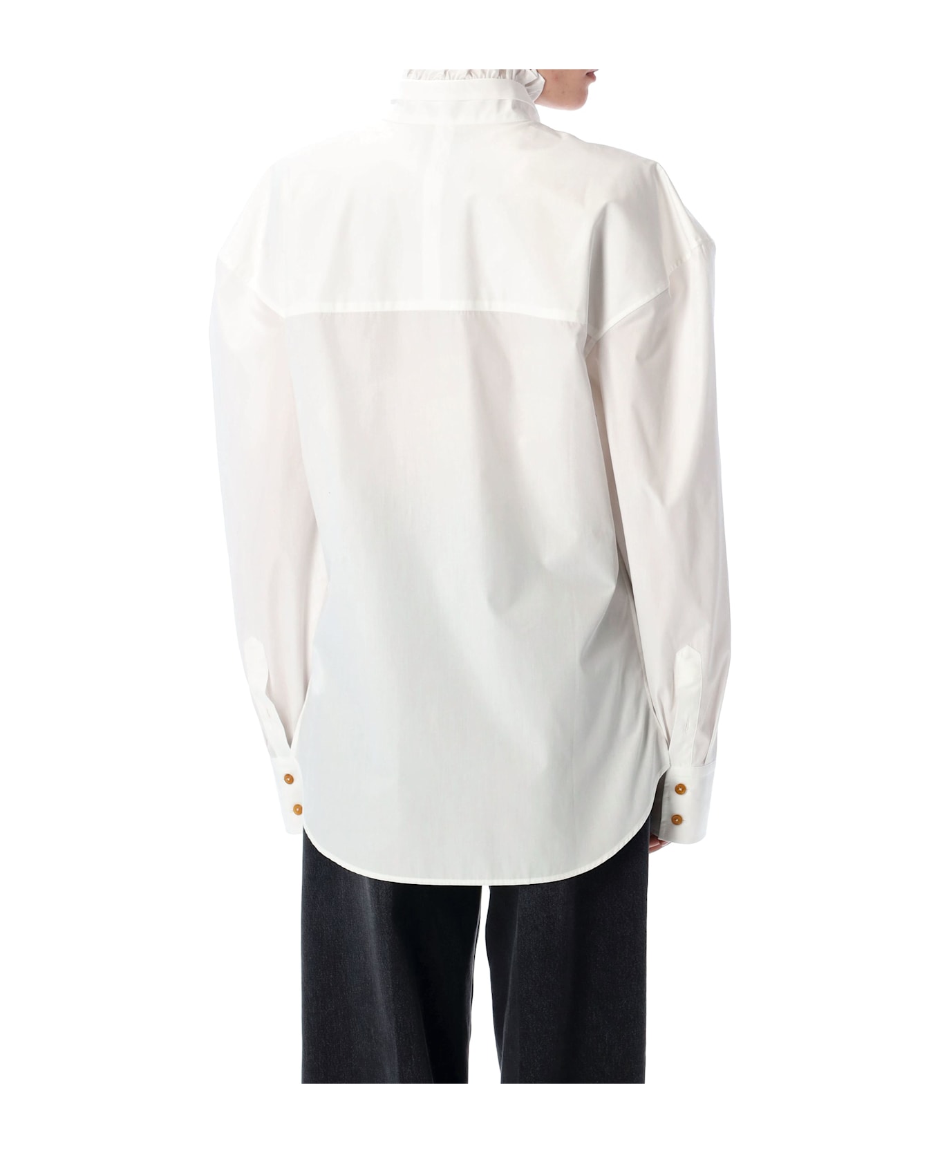 Vivienne Westwood Frilly Football Shirt - WHITE