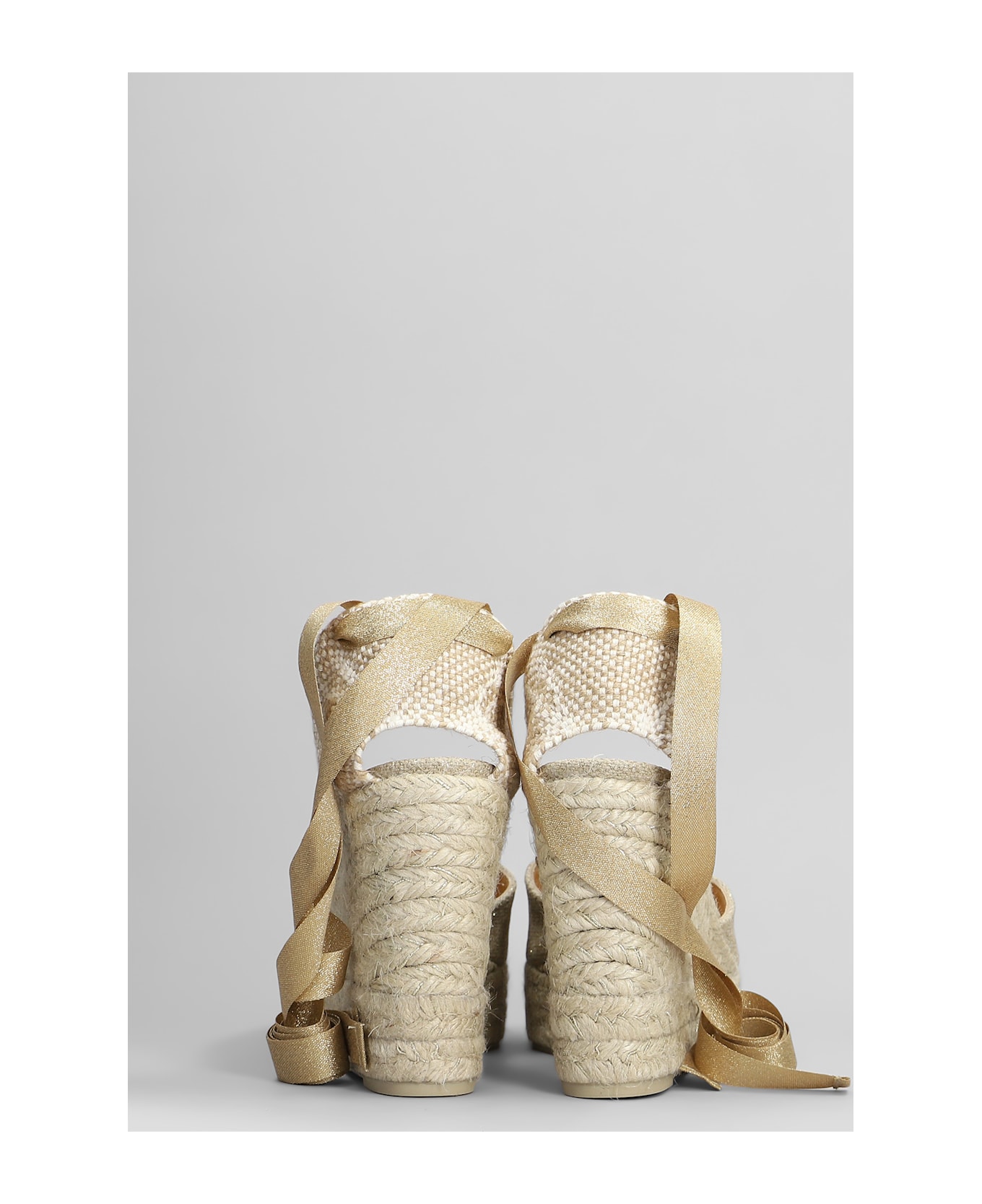 Castañer Chiara-8ed-032 Wedges In Gold Canvas - gold