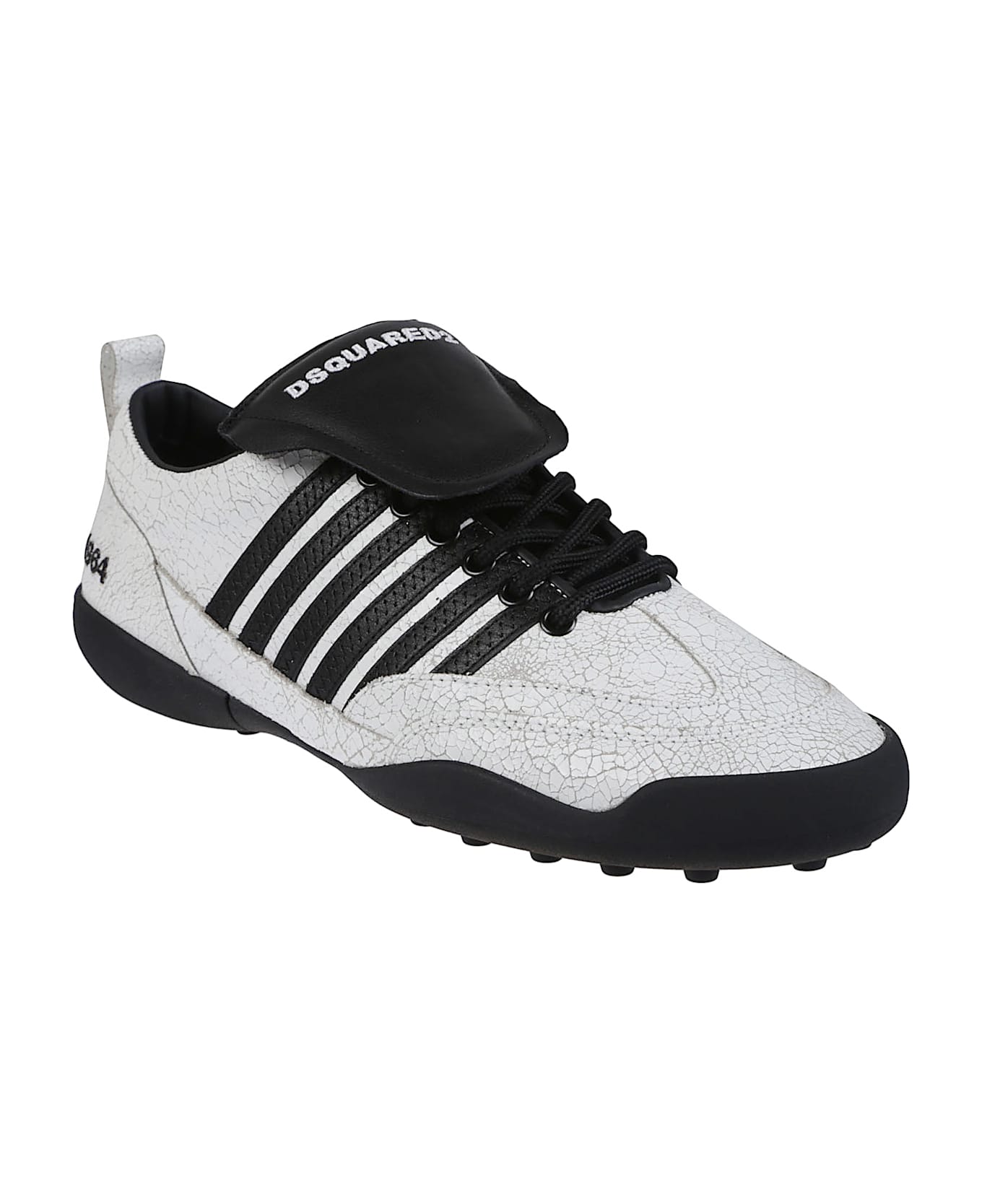 Dsquared2 Soccer Lace-up Low Top Sneakers - Bianco/nero