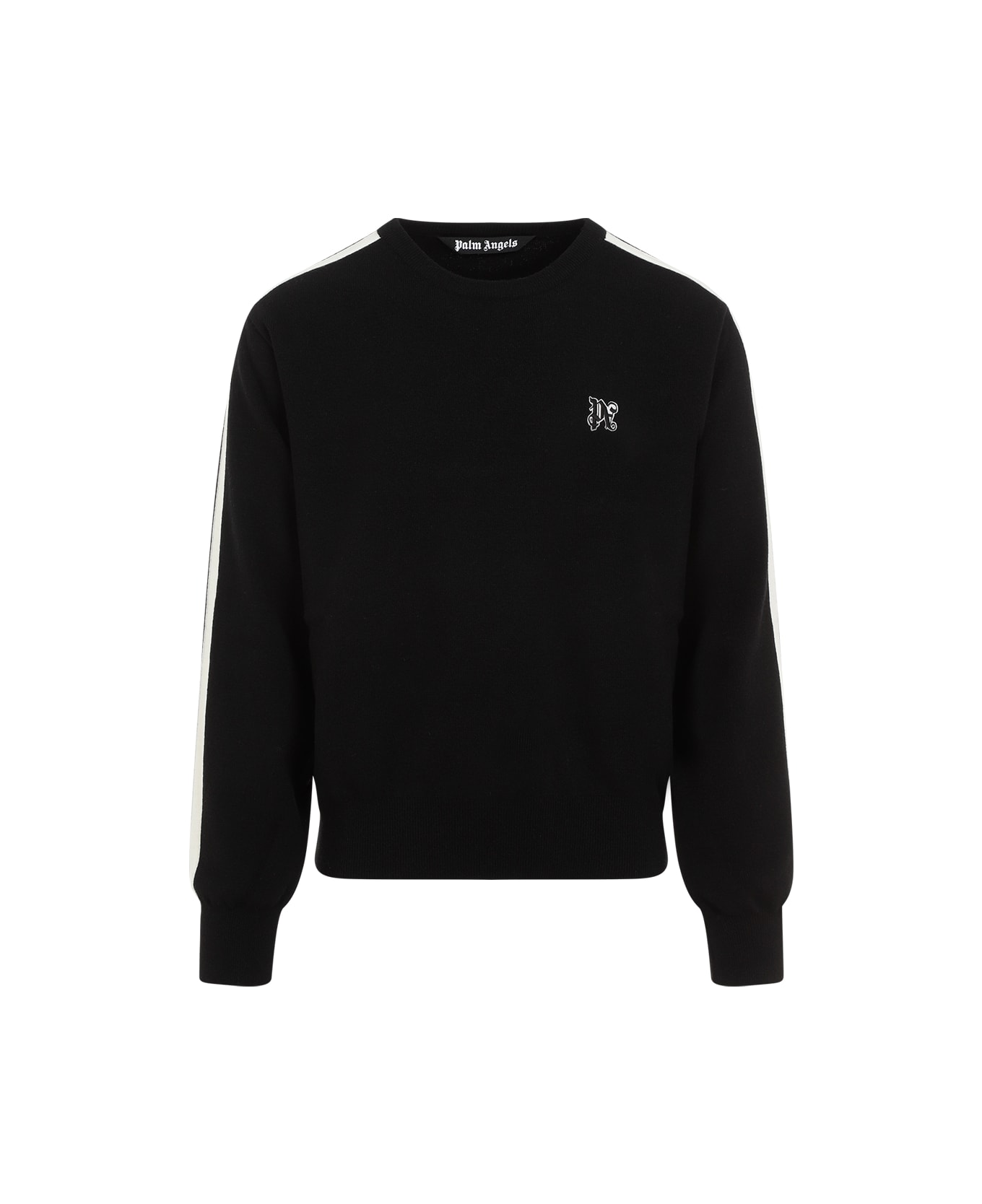 Palm Angels Monogram Track Pullover - Black Off White