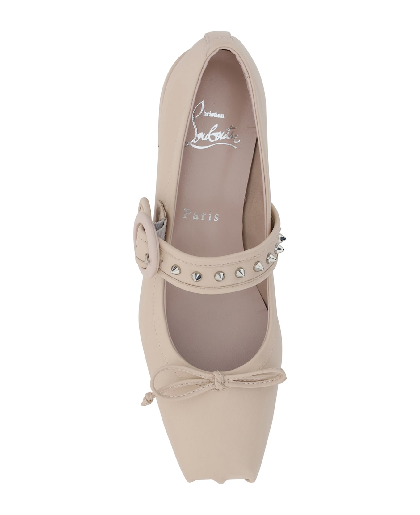 Christian Louboutin Mamastrapita Ballerinas - Leche/lin Leche