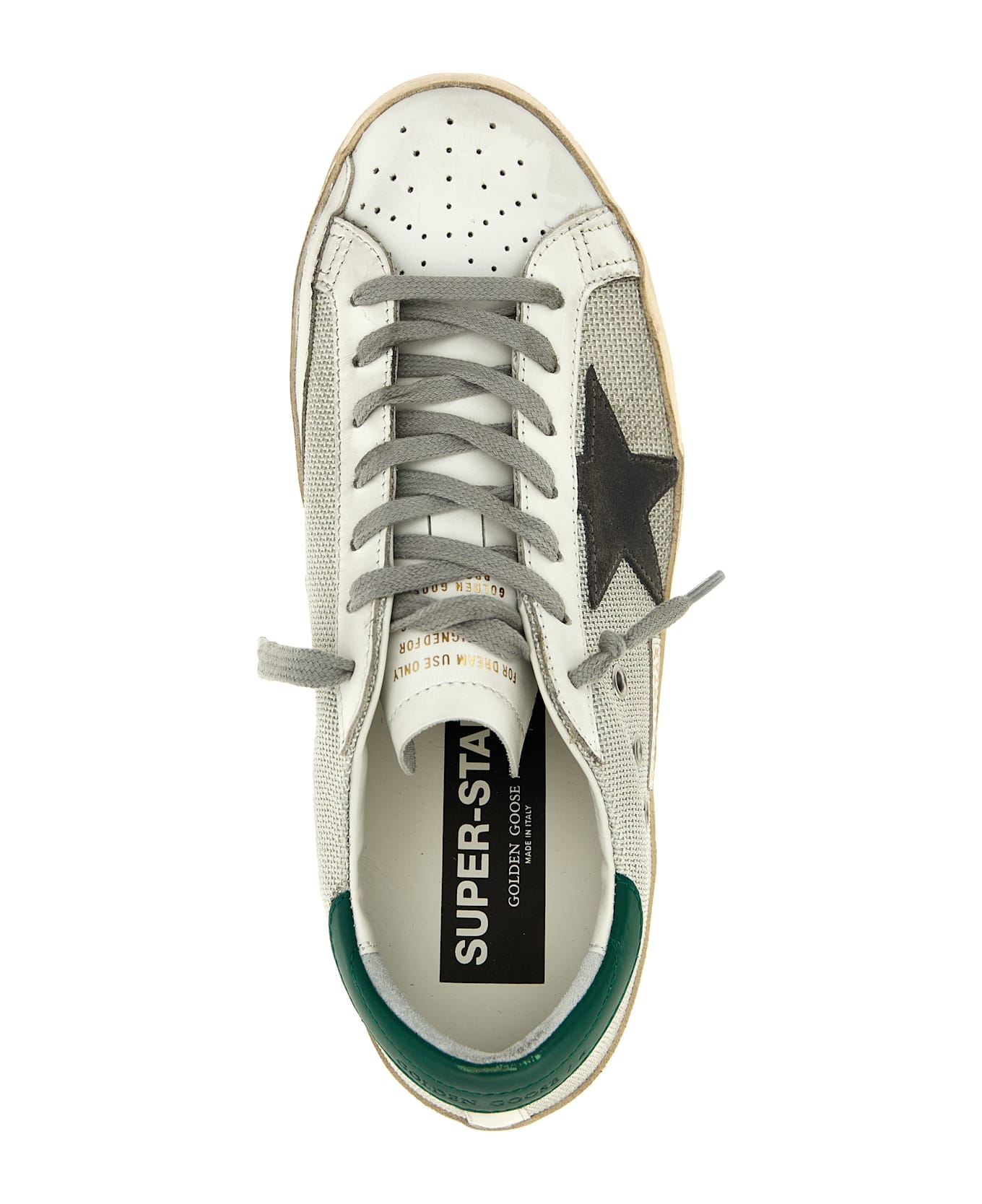 Golden Goose 'superstar' Sneakers - Light Silver/white/basalto Grey/green